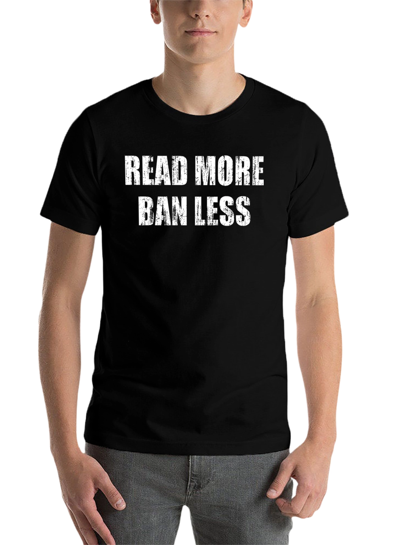 Black Read More Ban Less Graphic T-Shirt view 7