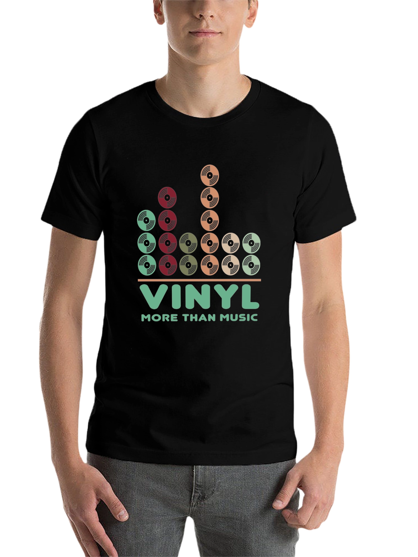 Black Vinyl More Than Music Graphic T-Shirt view 7