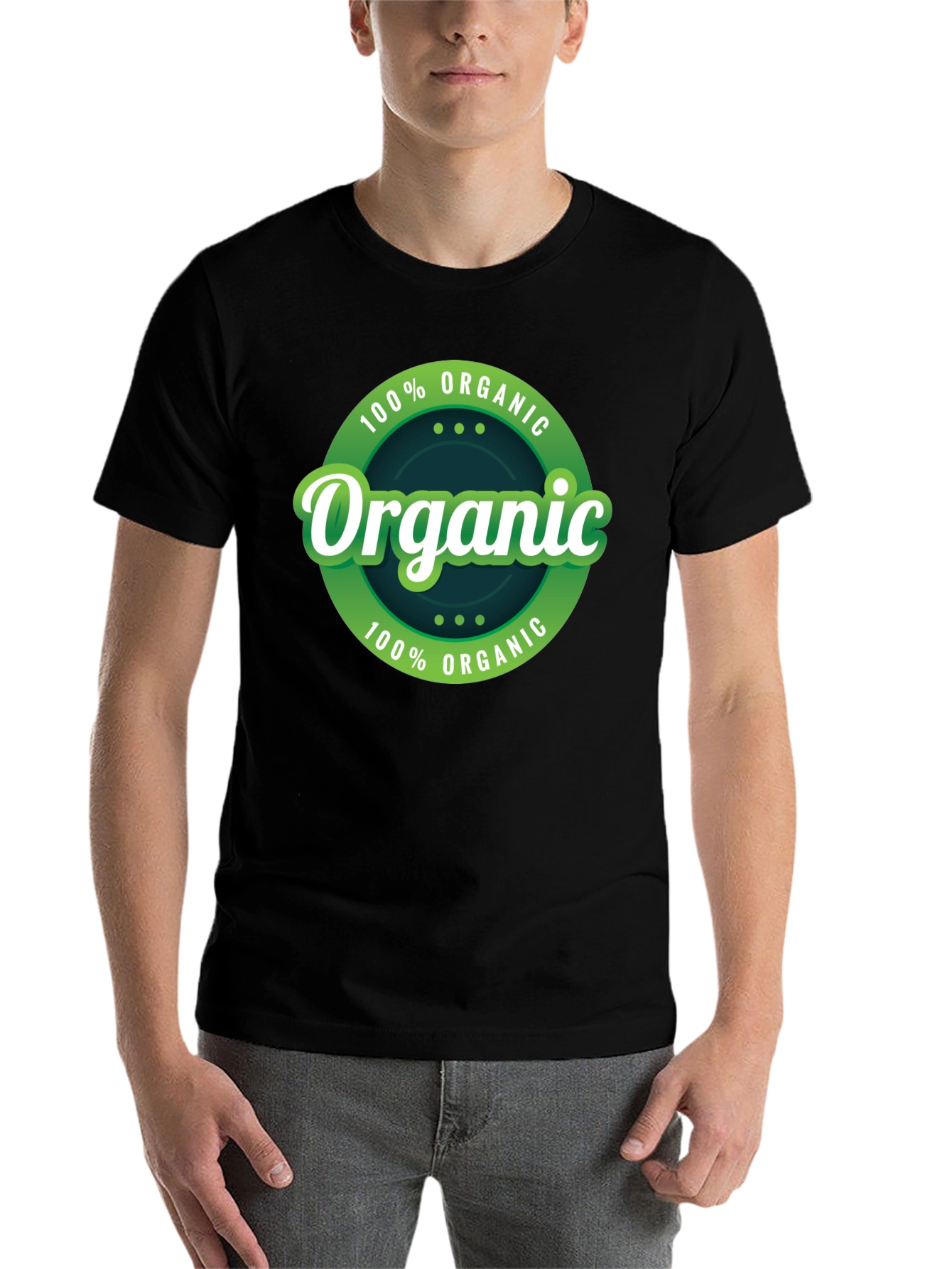 Black Organic Cotton T-Shirt - Eco Friendly view 7