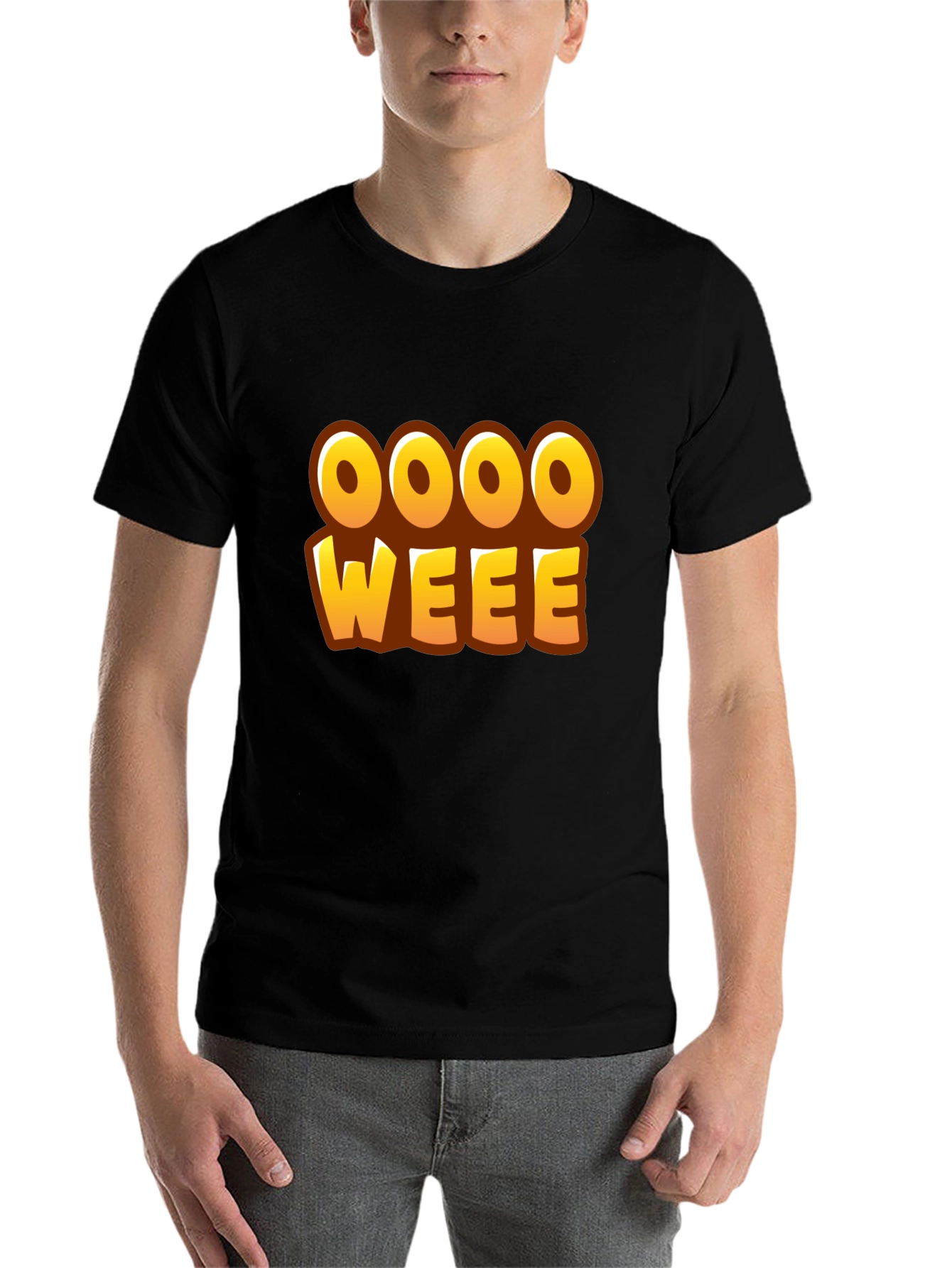 Black Oooo Weee! T-Shirt - Fun Graphic Tee view 7