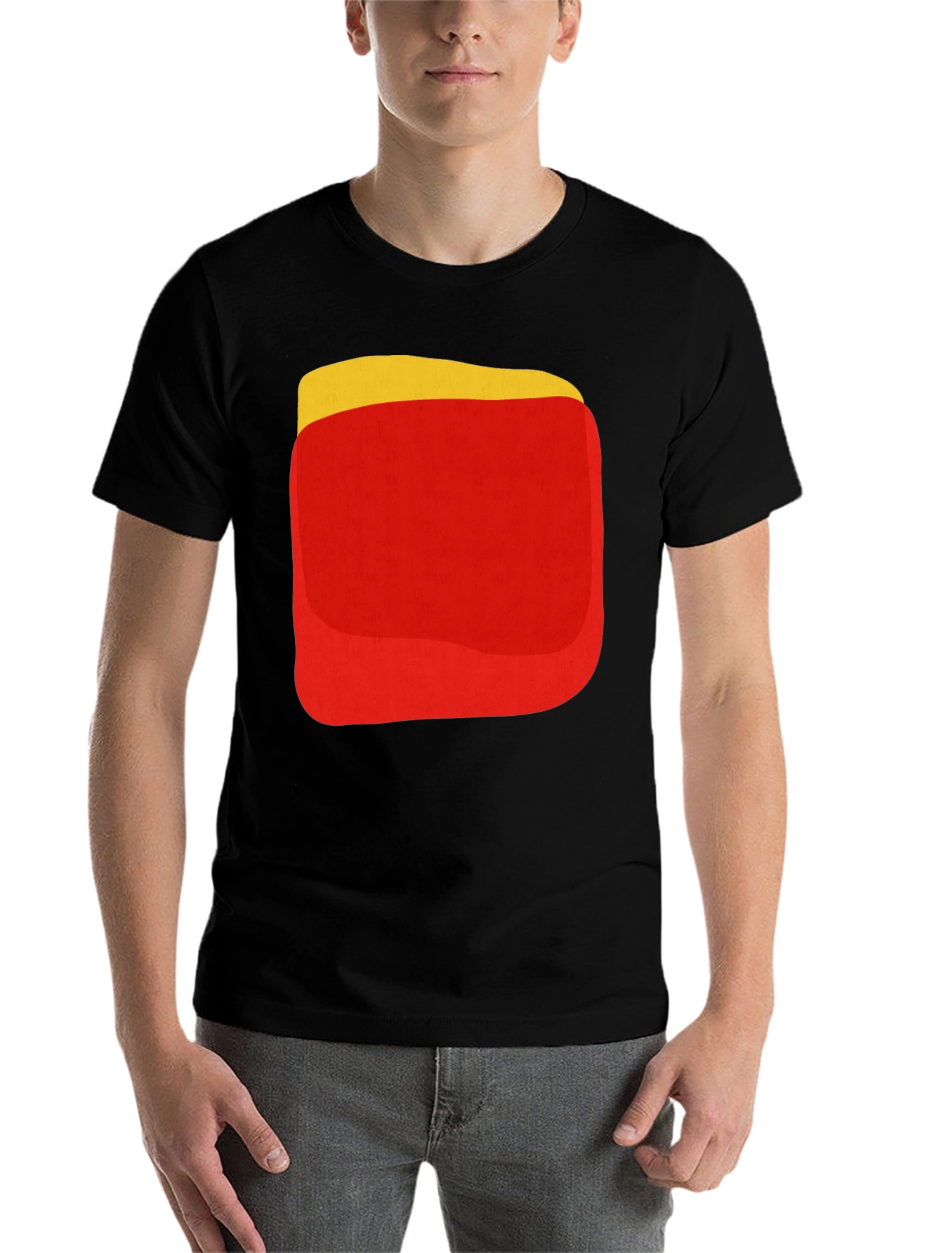 Black Retro Food Graphic Tee - Black Cotton Blend view 7