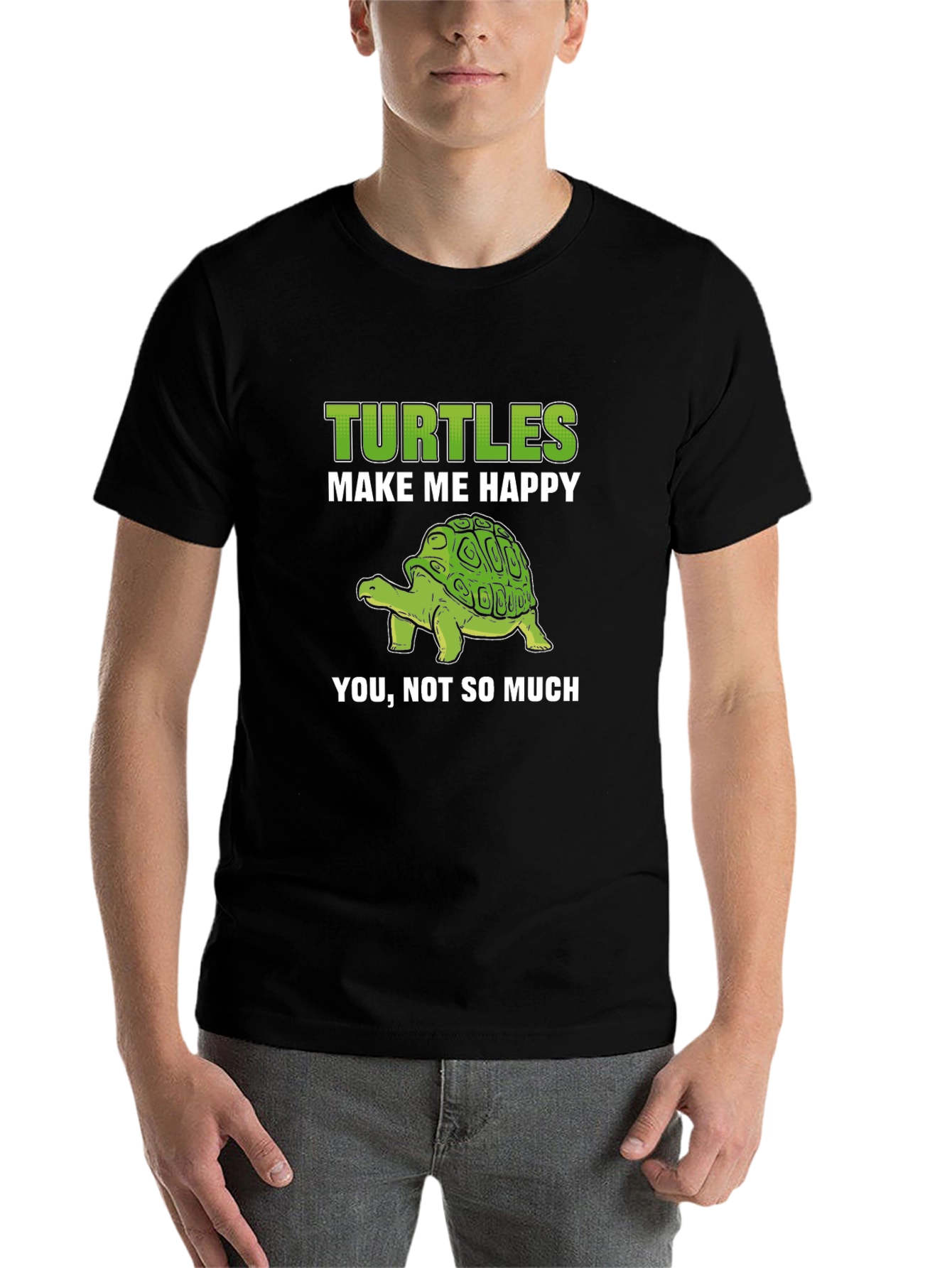 Black Turtles Make Me Happy Graphic Tee view 7