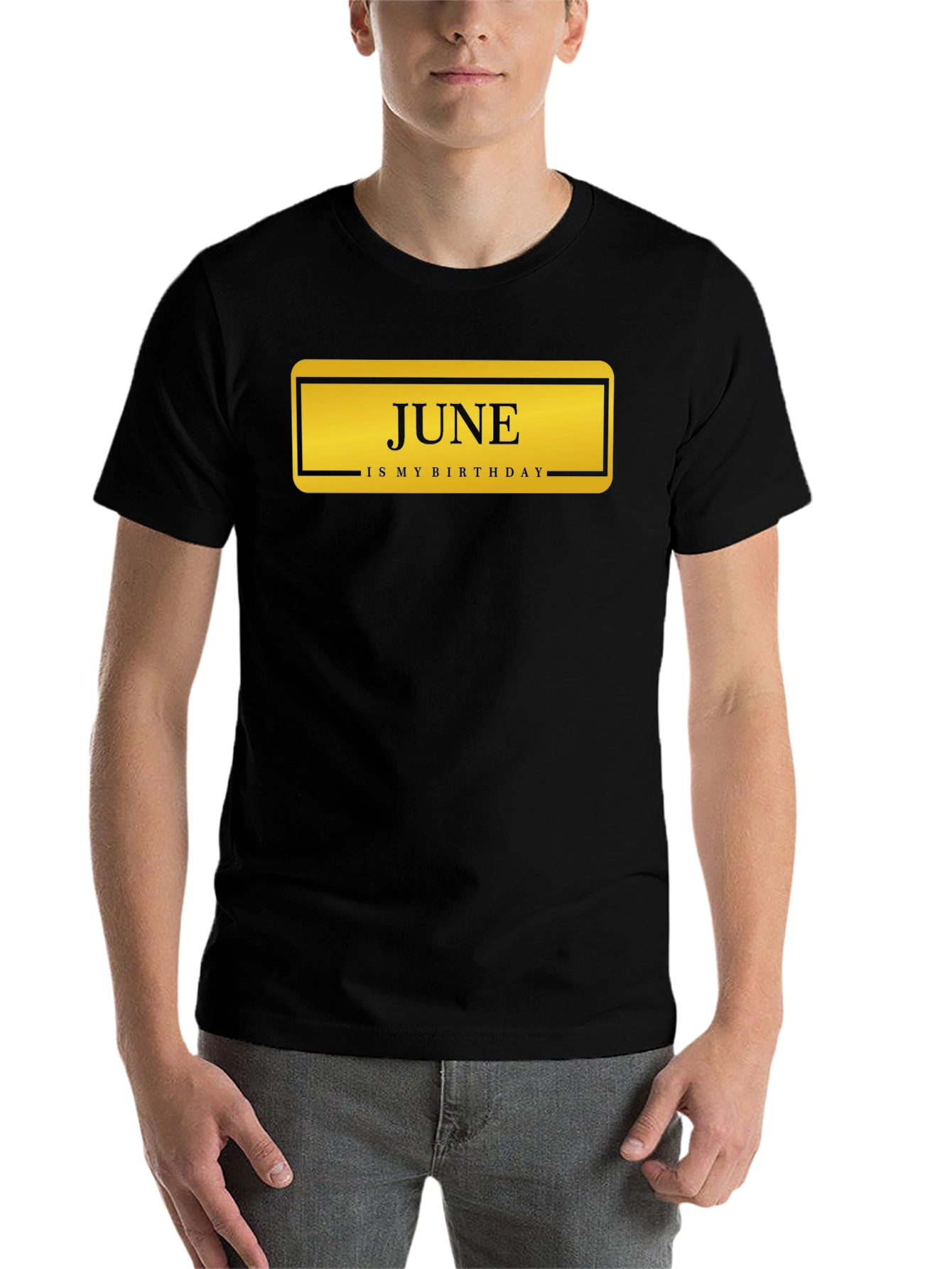 Black June Birthday T-Shirt - Black Graphic Tee view 7