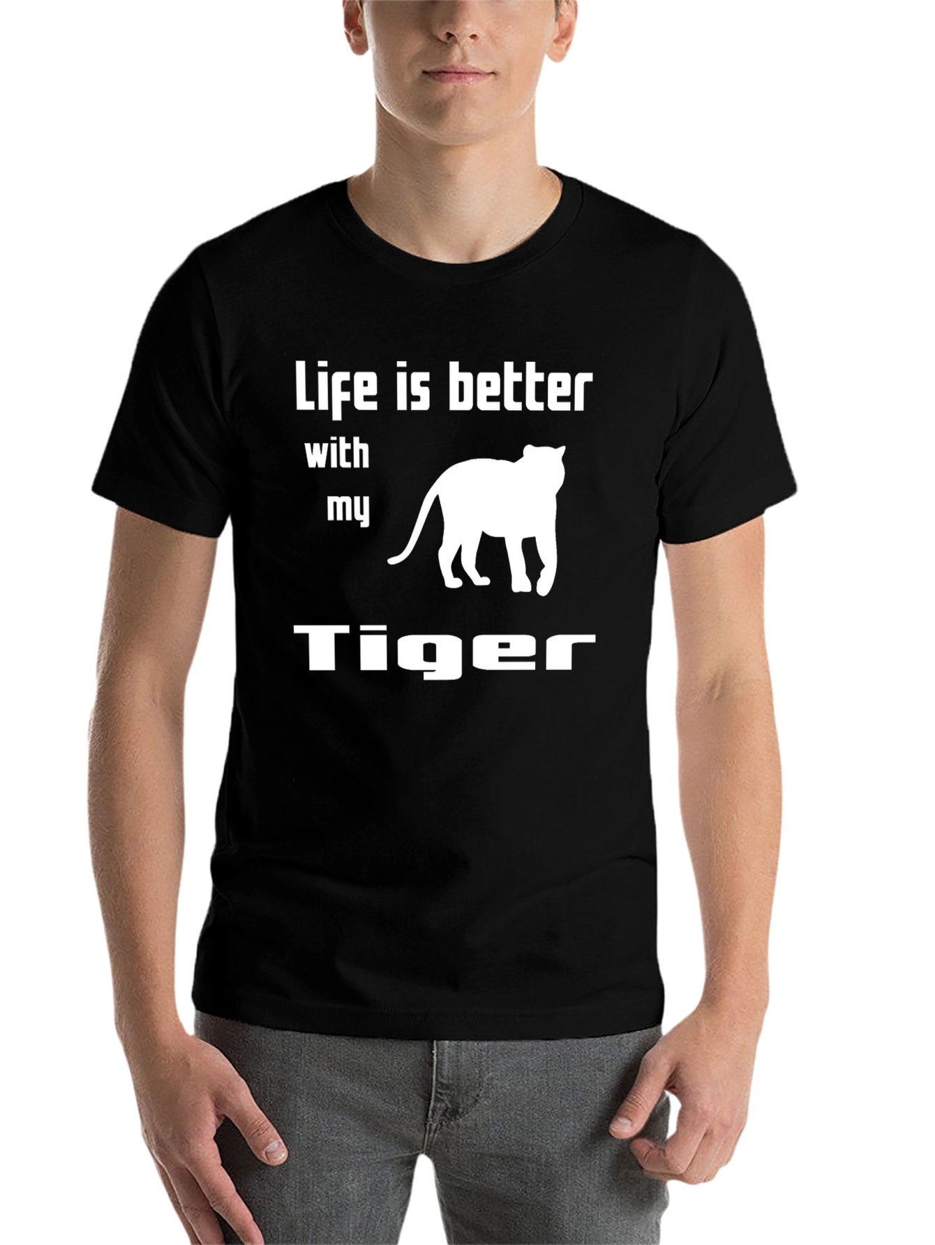 Black Life is Better With My Tiger Graphic Tee view 7