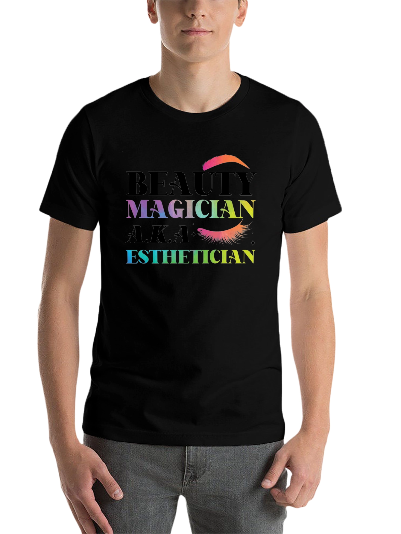 Black Beauty Magician Esthetician T-Shirt view 7
