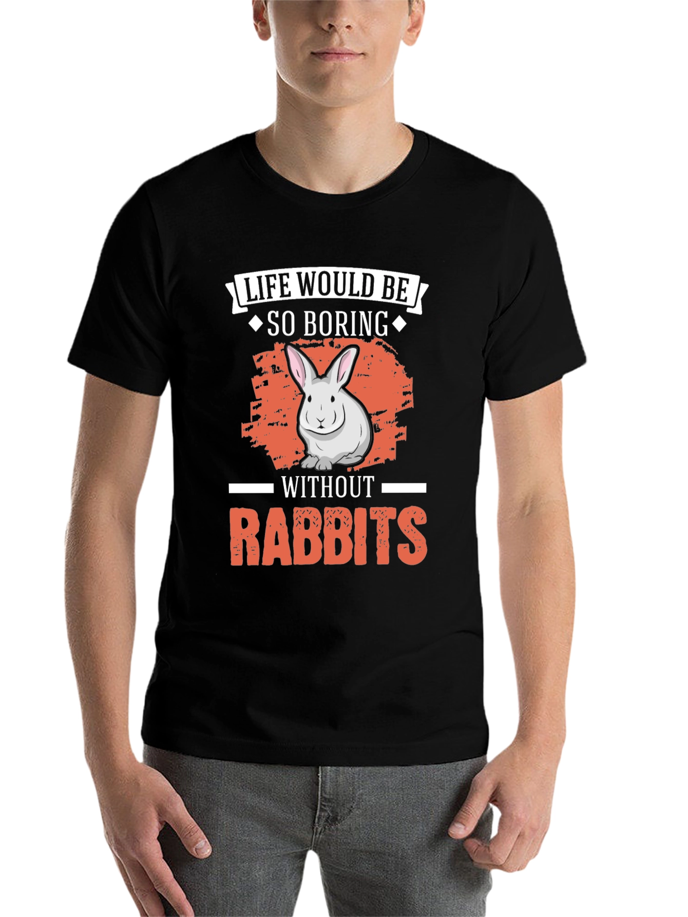 Black Life Would Be So Boring Without Rabbits T-Shirt view 7