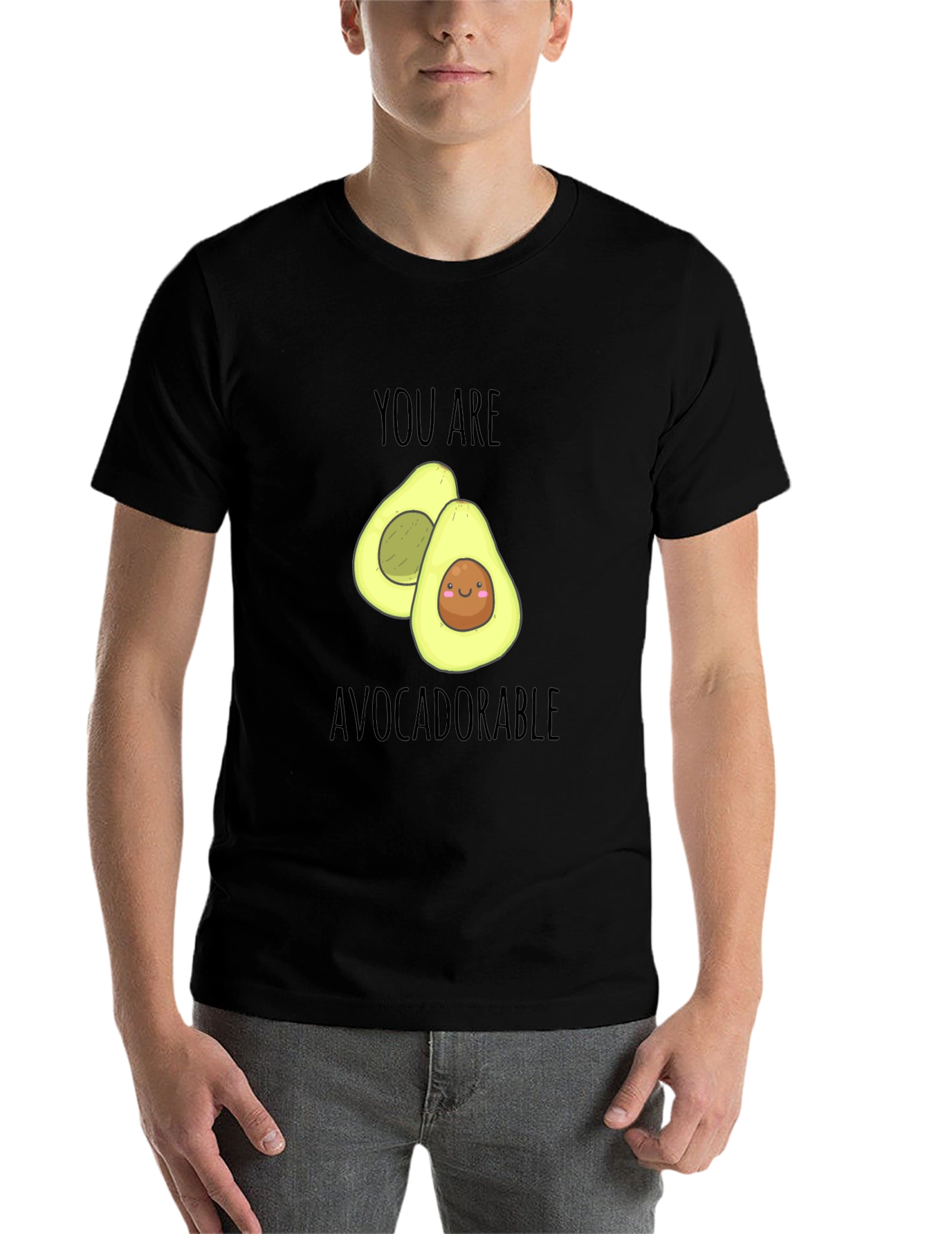 Black You Are Avocadorable T-Shirt - Black view 7
