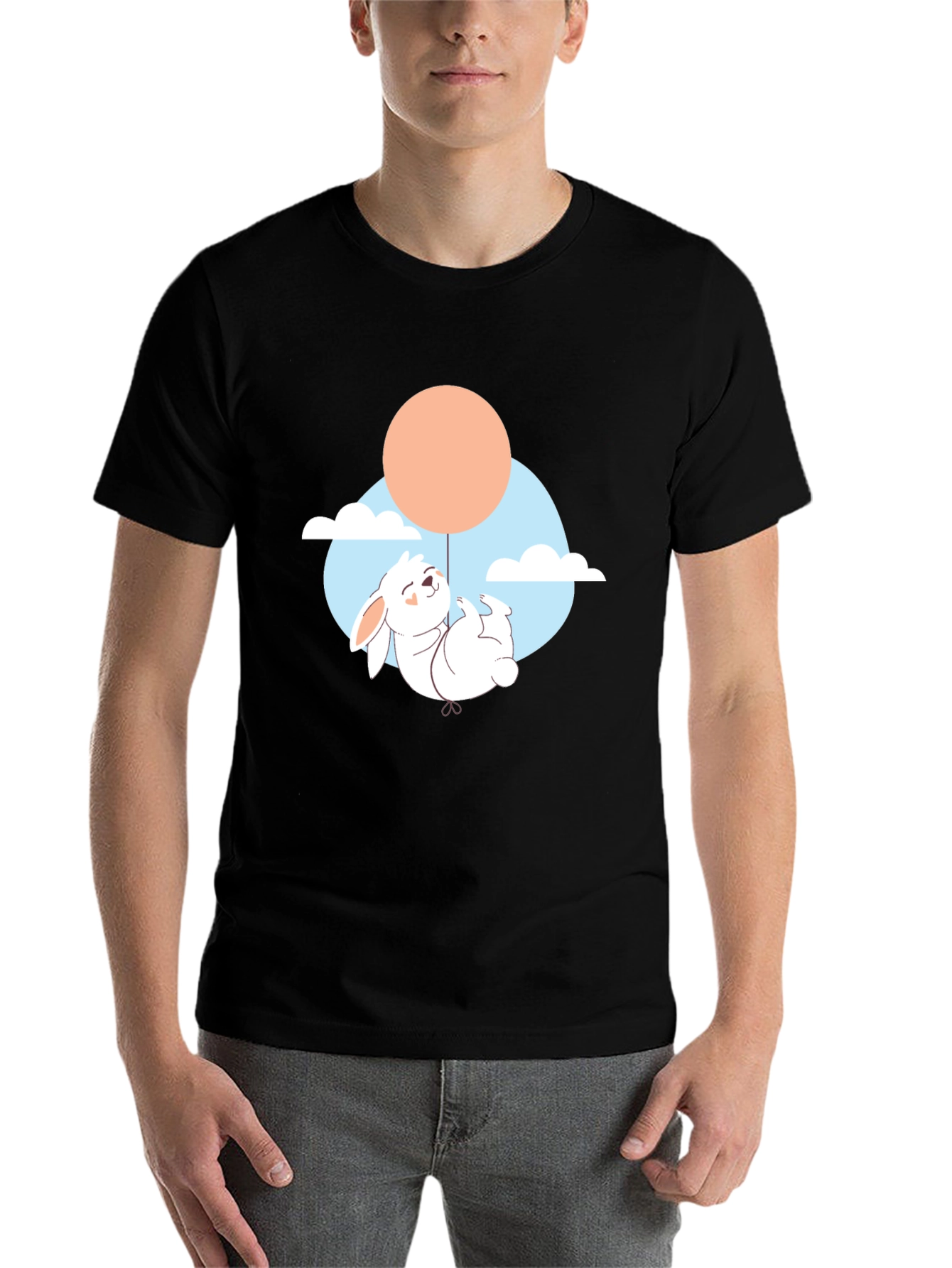 Black Rabbit Balloon Graphic Tee view 7