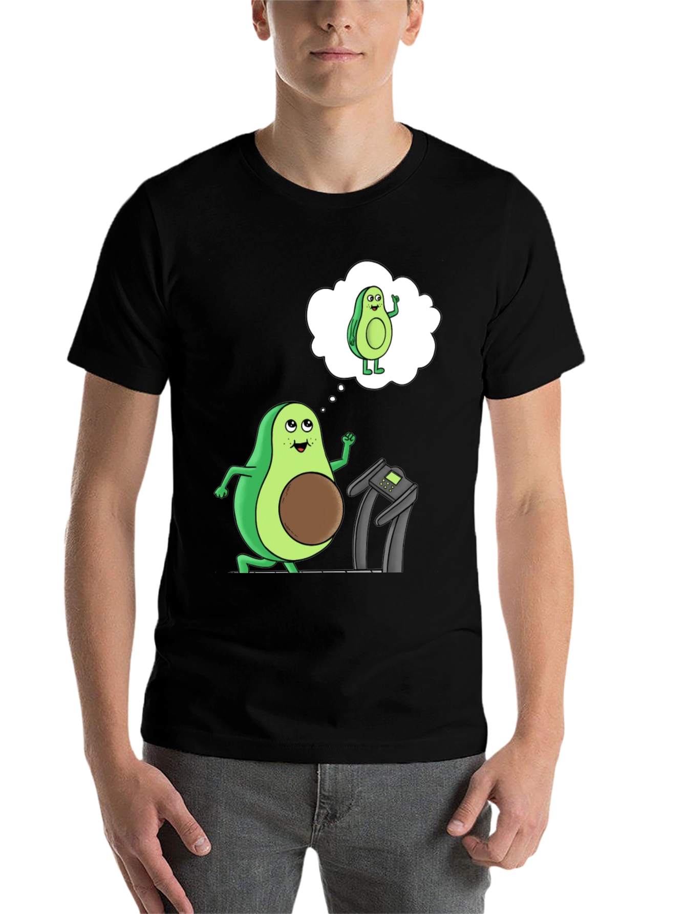 Black Avocado Gym Humor T-Shirt view 7