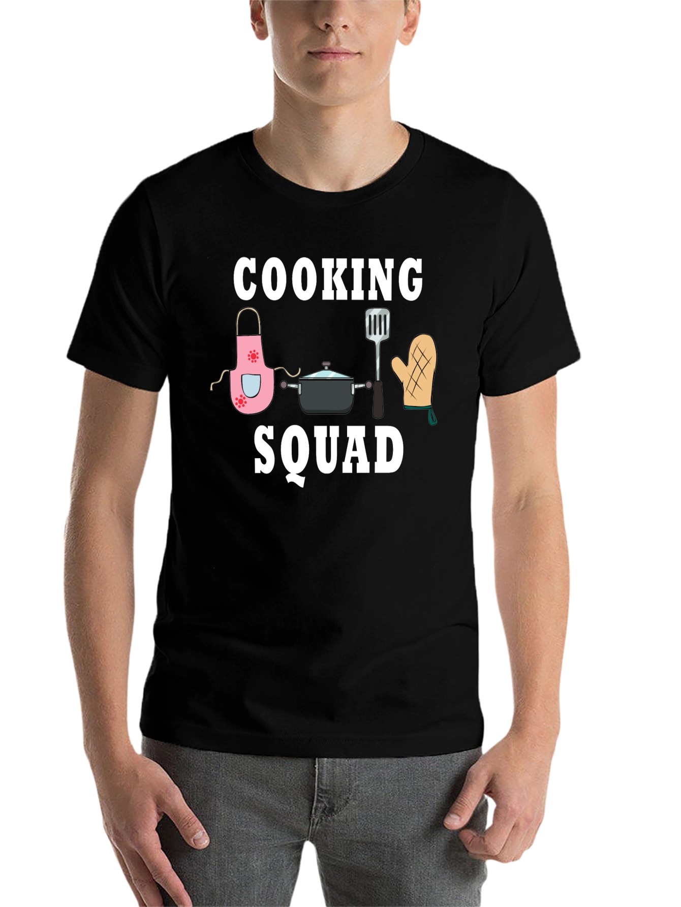 Black Cooking Squad Graphic Tee - Chef Team T-Shirt view 7