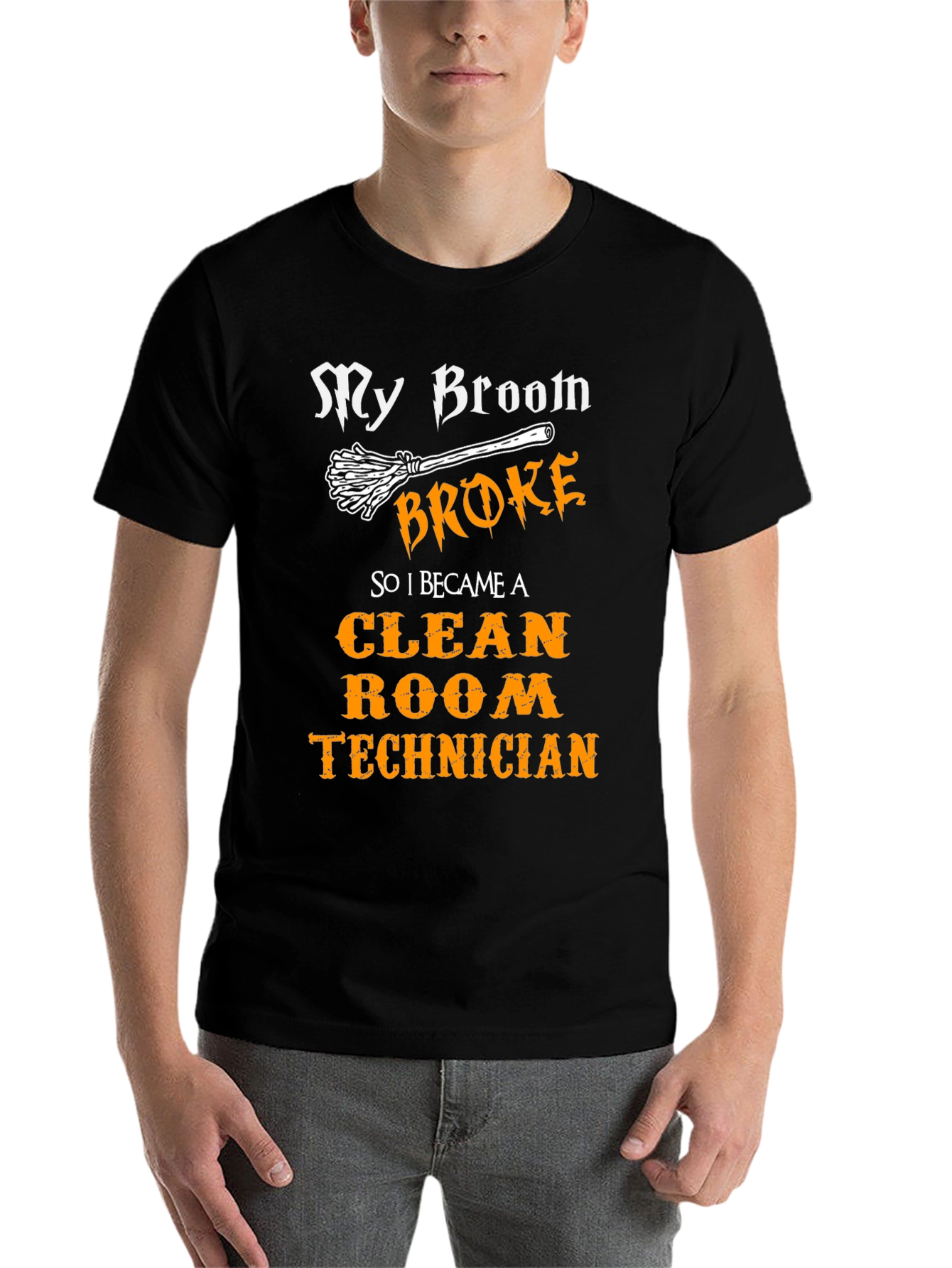 Black Funny Clean Room Technician T-Shirt view 7