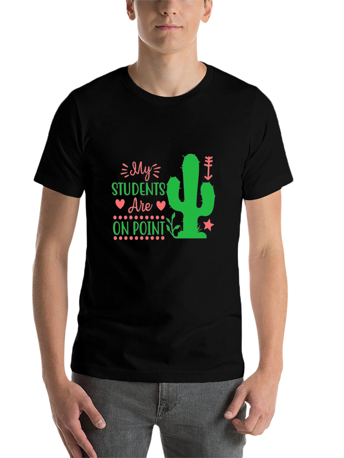 Black My Students Are On Point Teacher T-Shirt view 7