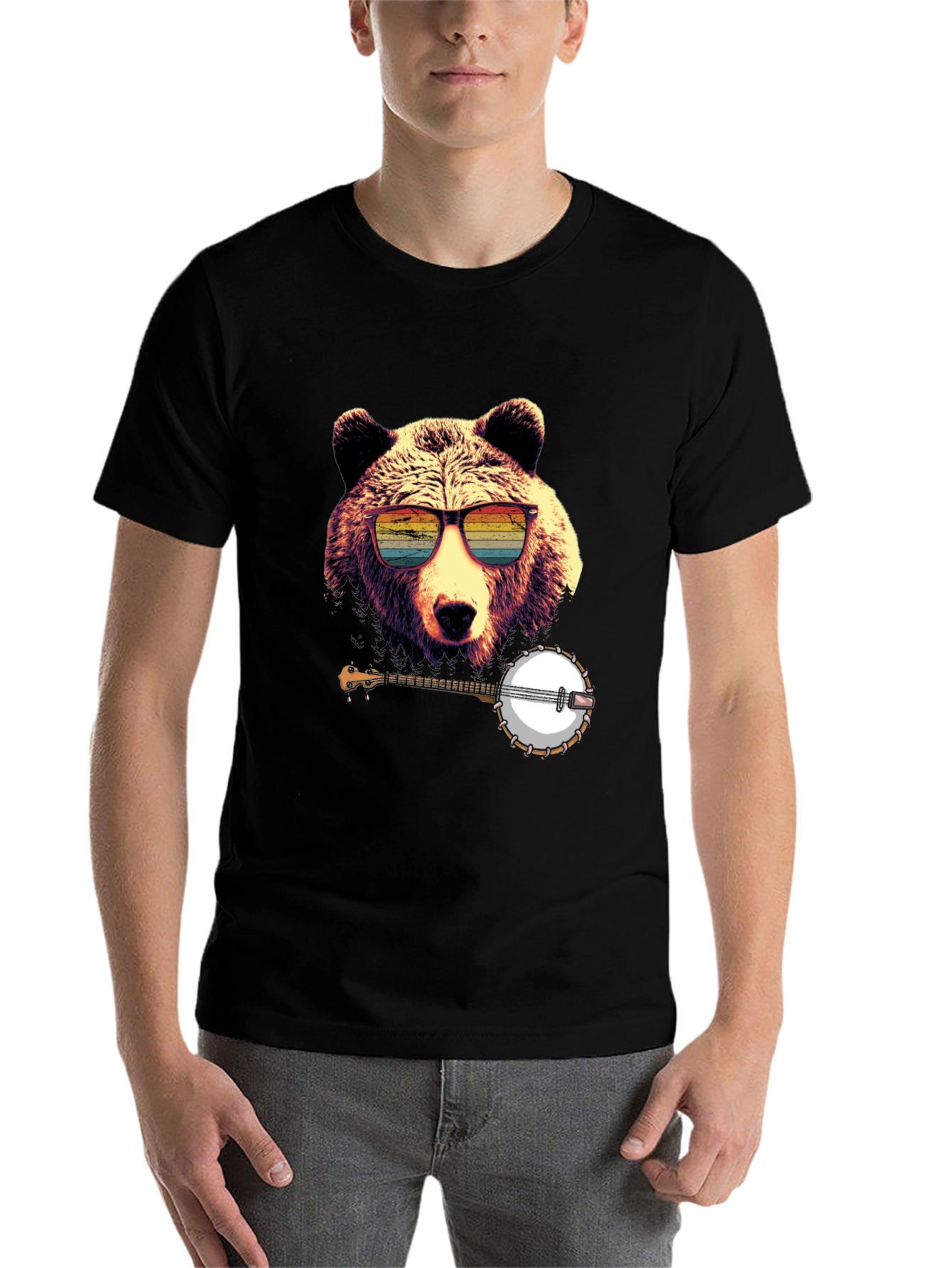 Bear with Banjo Graphic Tee - 7