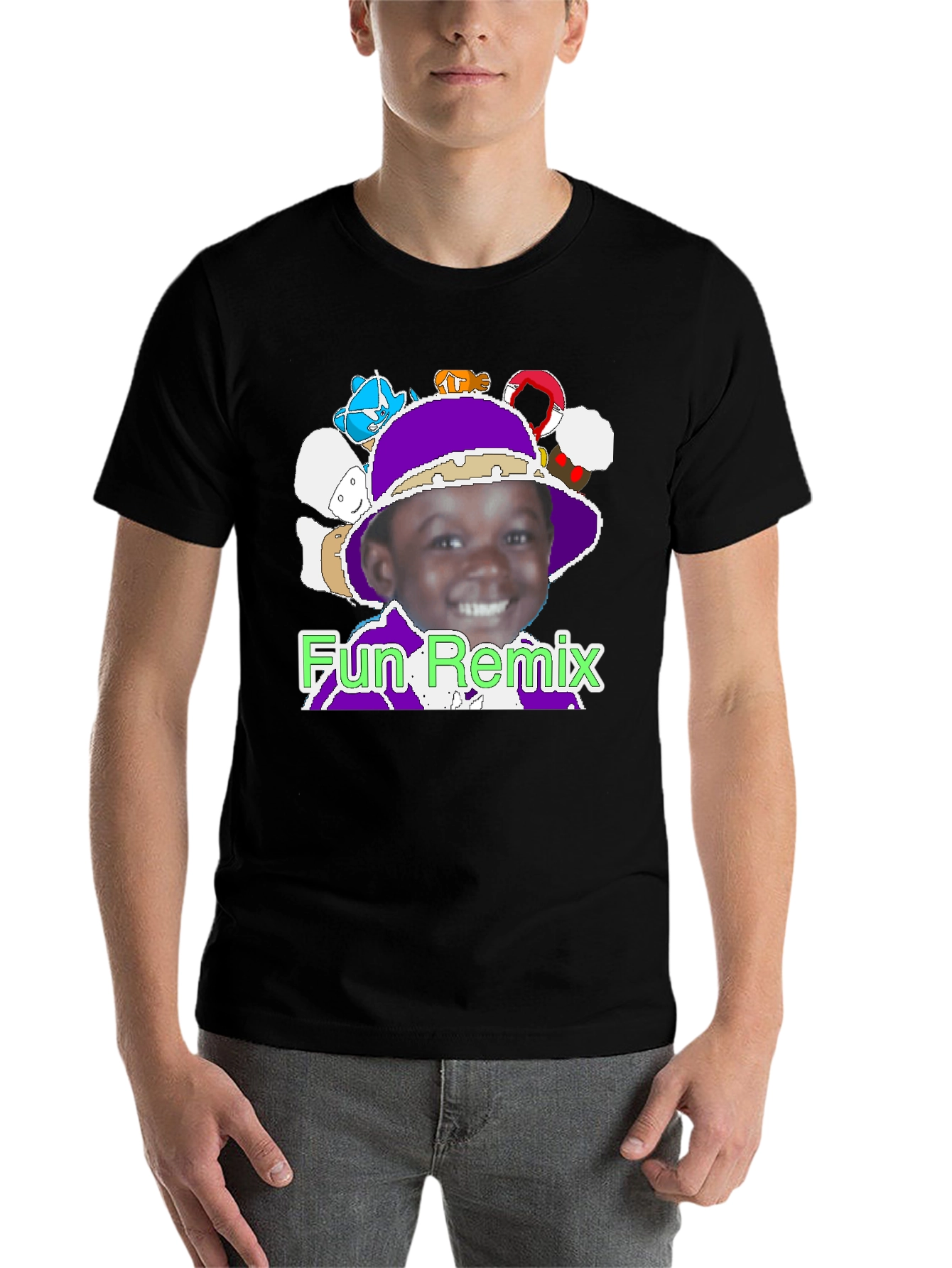 Black Fun Remix Graphic T-Shirt view 7