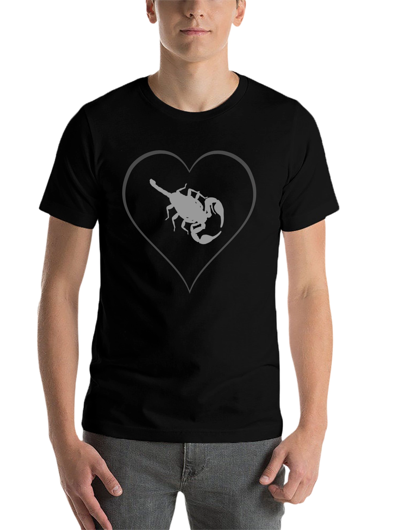 Scorpion Heart Graphic Tee - Men's Black T-Shirt - 7