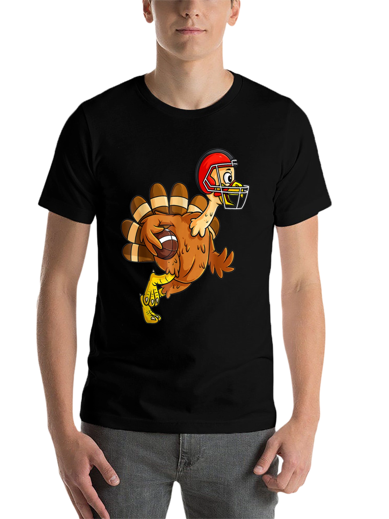 Black Turkey Football T-Shirt view 7