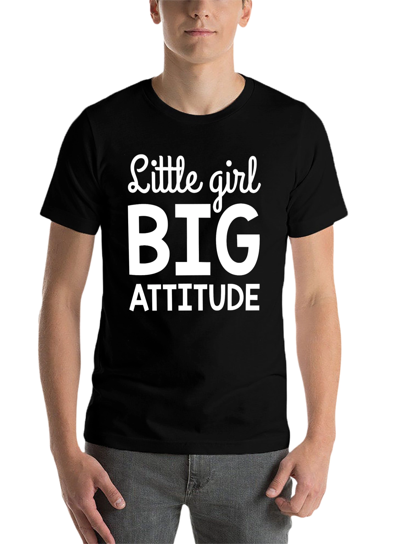 Black Little Girl Big Attitude T-Shirt - Adult Unisex view 7