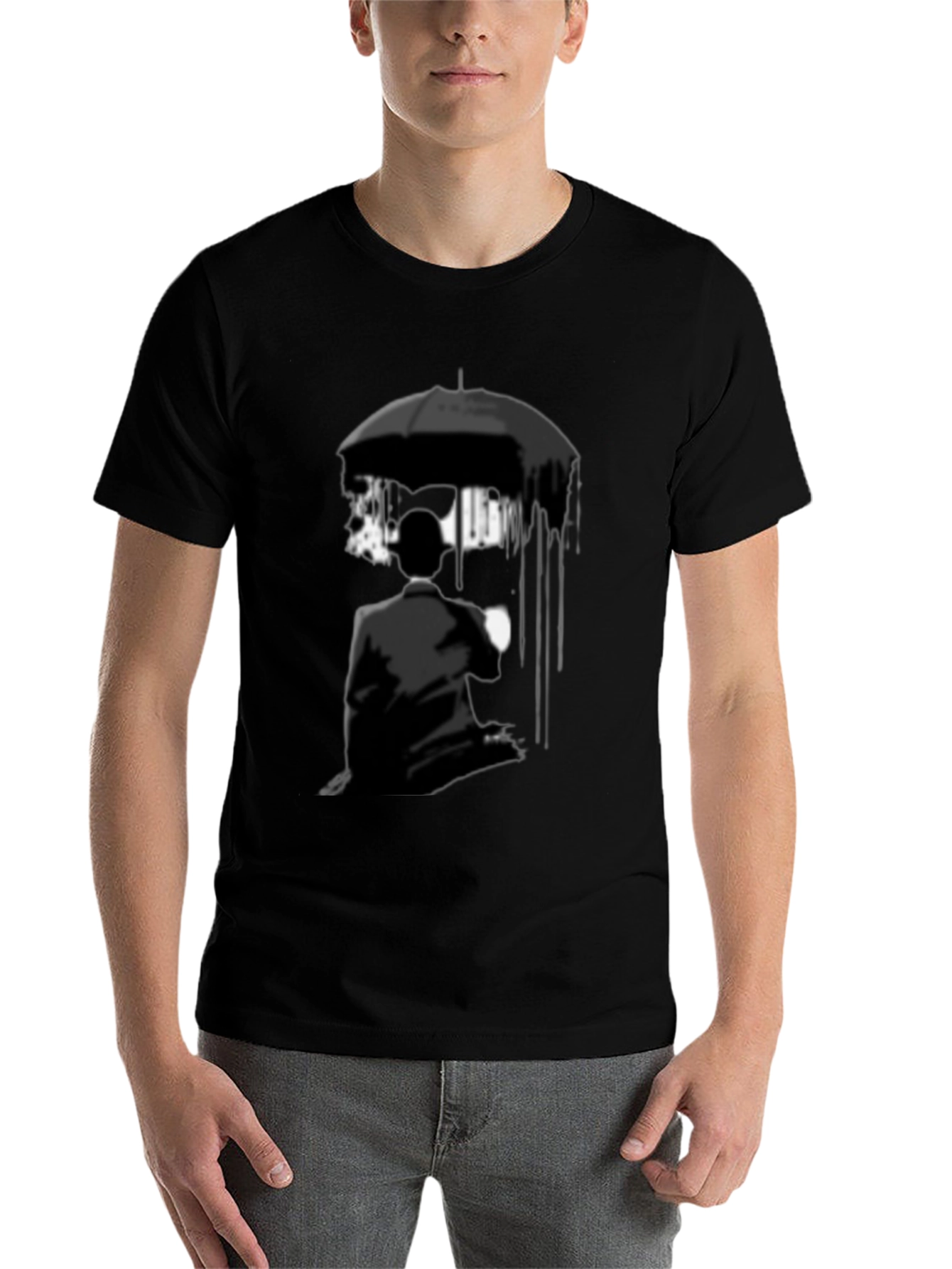 Black Umbrella Academy Style Graphic Tee - Black view 7