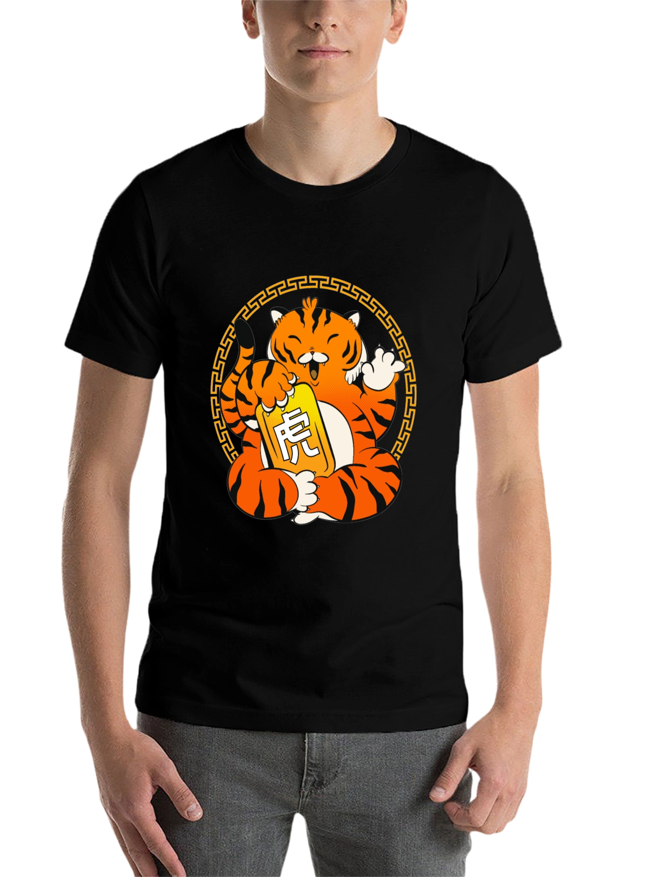 Black Year of the Tiger Graphic Tee view 7