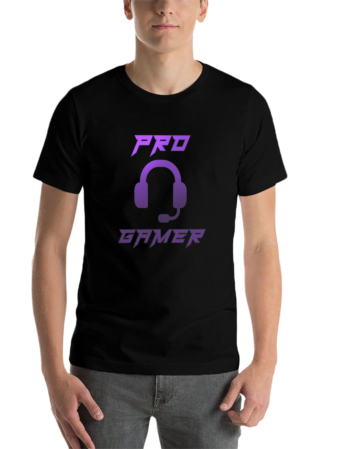 Black Pro Gamer Black T-Shirt view 7