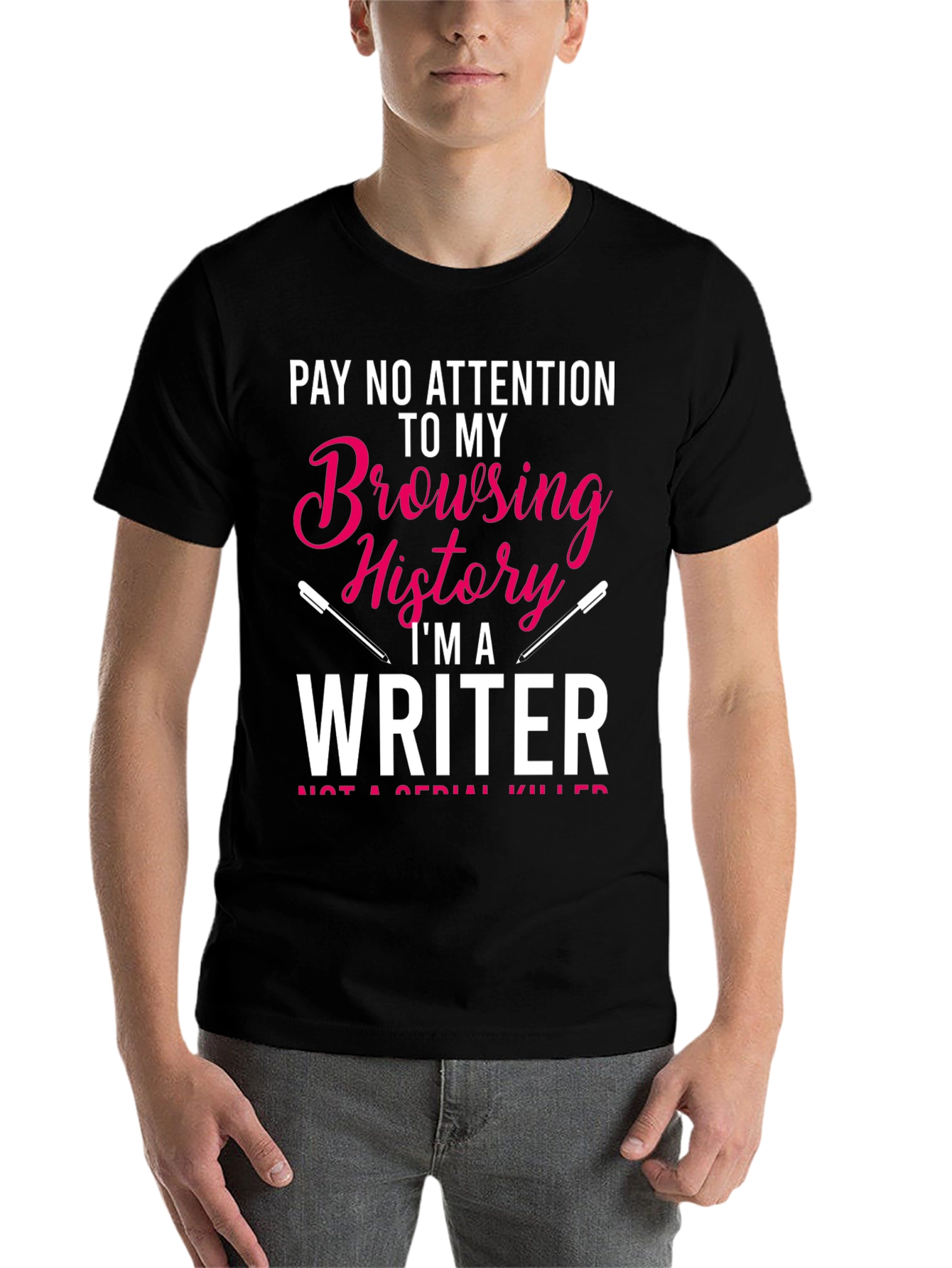Black Writer Browsing History Graphic Tee view 7