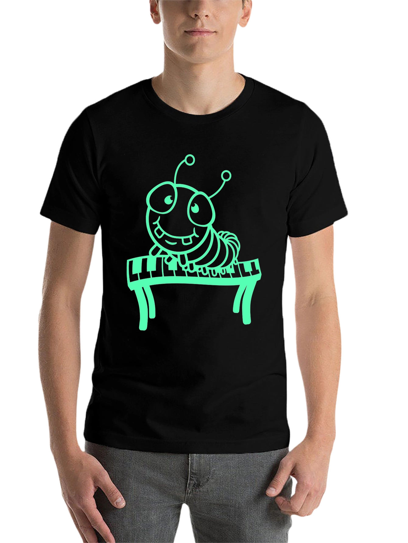 Black Piano Bug Black Tee view 7