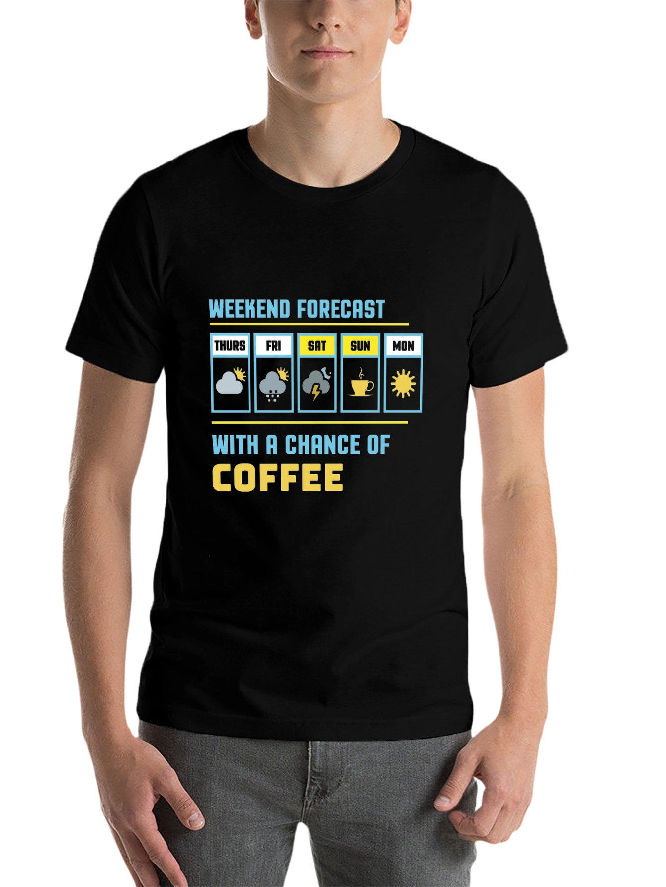 Black Weekend Forecast Coffee T-Shirt view 7
