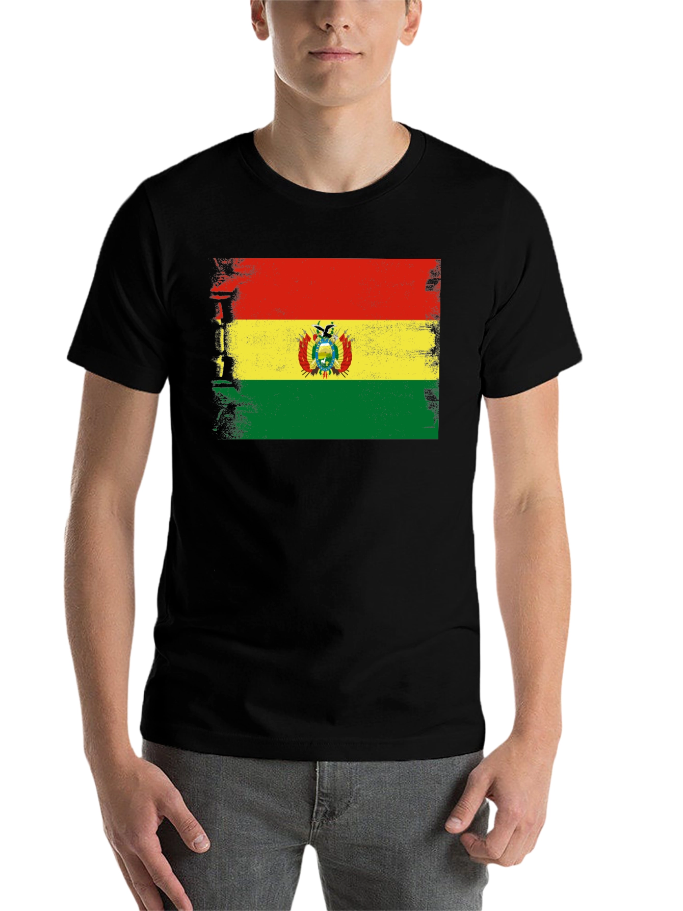 Bolivia Flag T-Shirt - Distressed Bolivian Pride Tee - 7