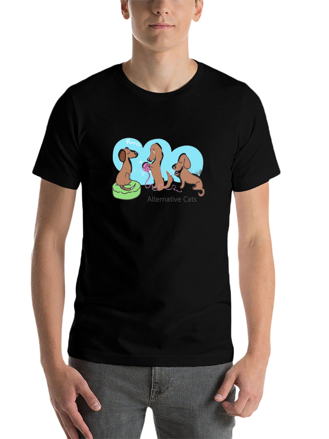 Black Dachshund 'Alternative Cats' Graphic Tee view 7