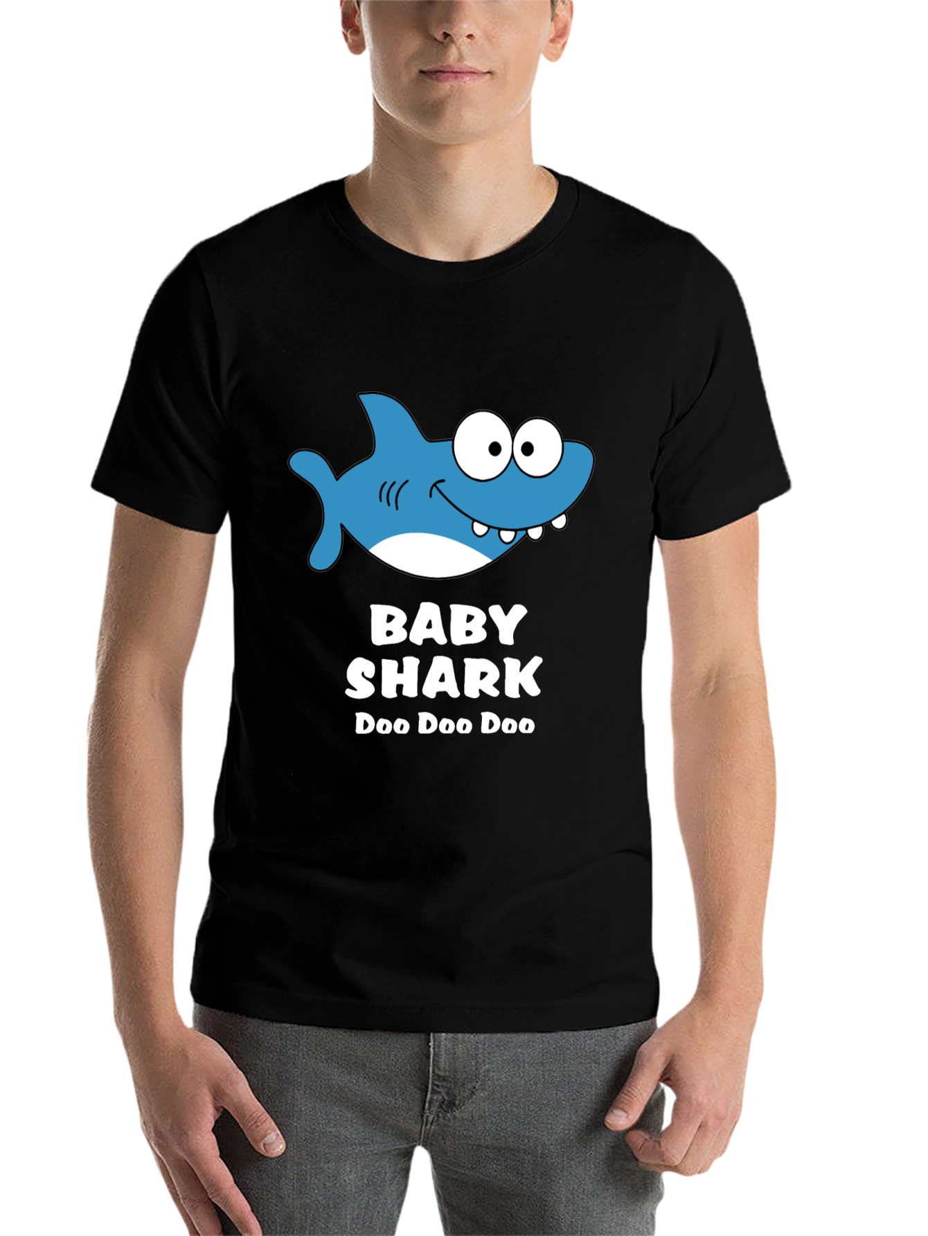 Black Baby Shark Doo Doo Doo T-Shirt view 7