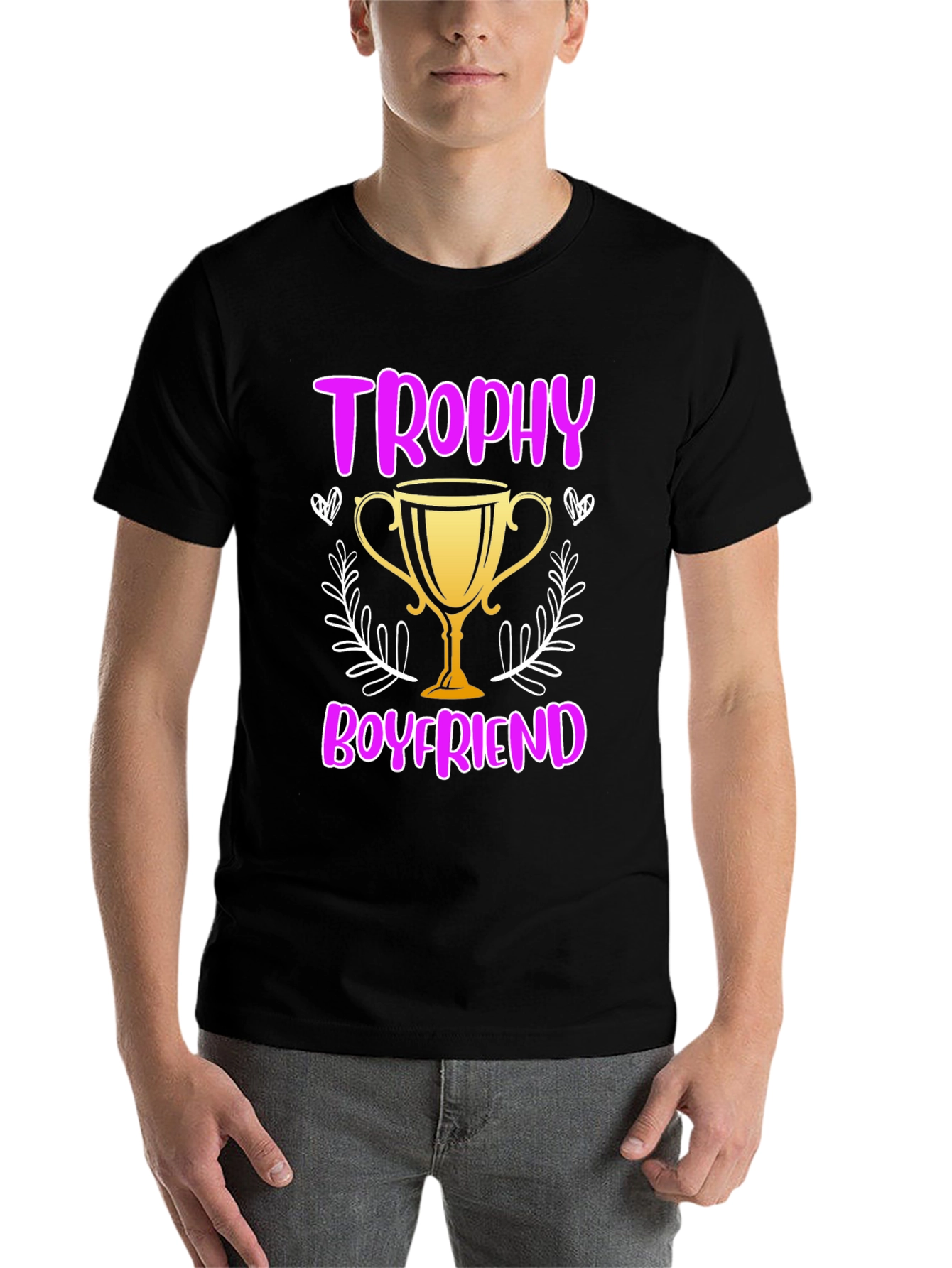 Trophy Boyfriend Graphic Tee - Novelty T-Shirt - 7