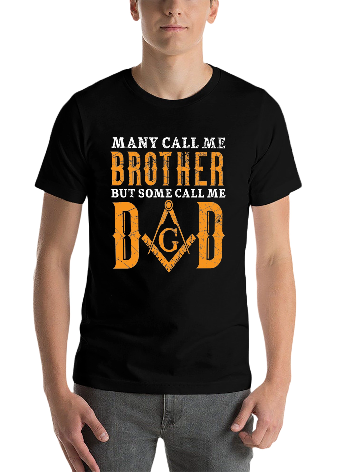 Black Many Call Me Brother Dad T-Shirt view 7
