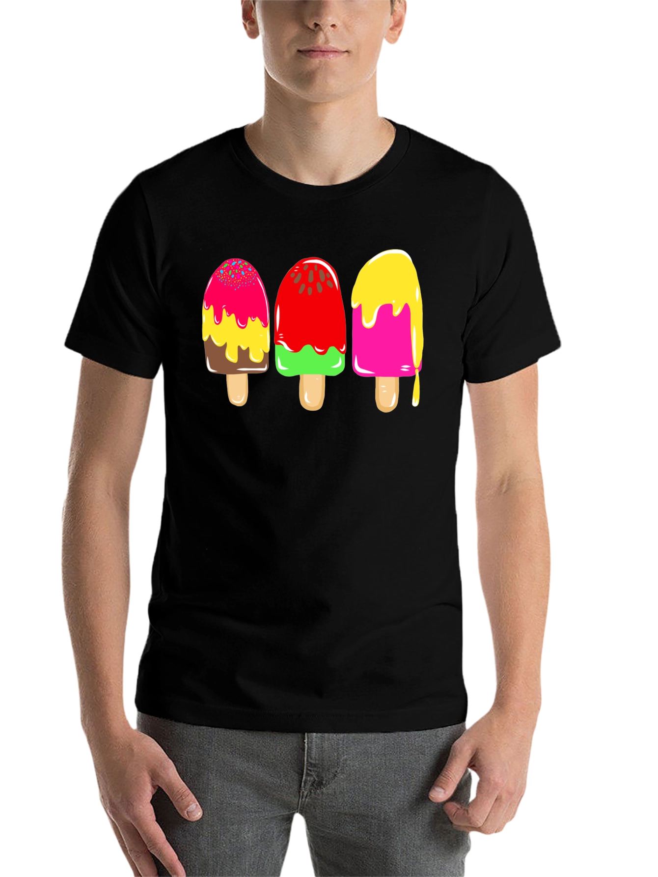 Black Fun Popsicle Graphic Tee - Summer Style view 7