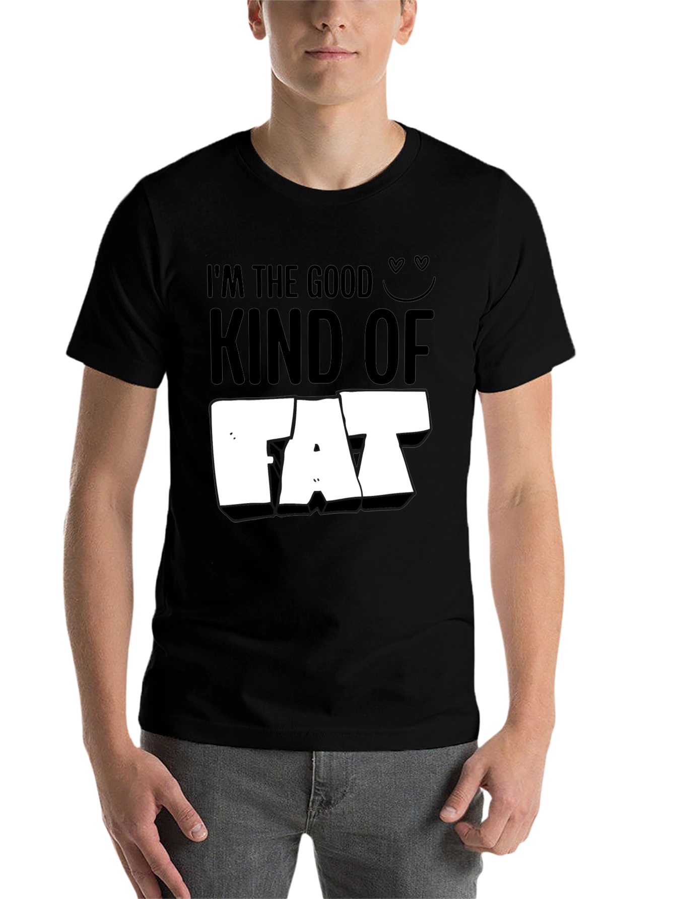 Black I'm the Good Kind of Fat T-Shirt - Funny Graphic Tee view 7