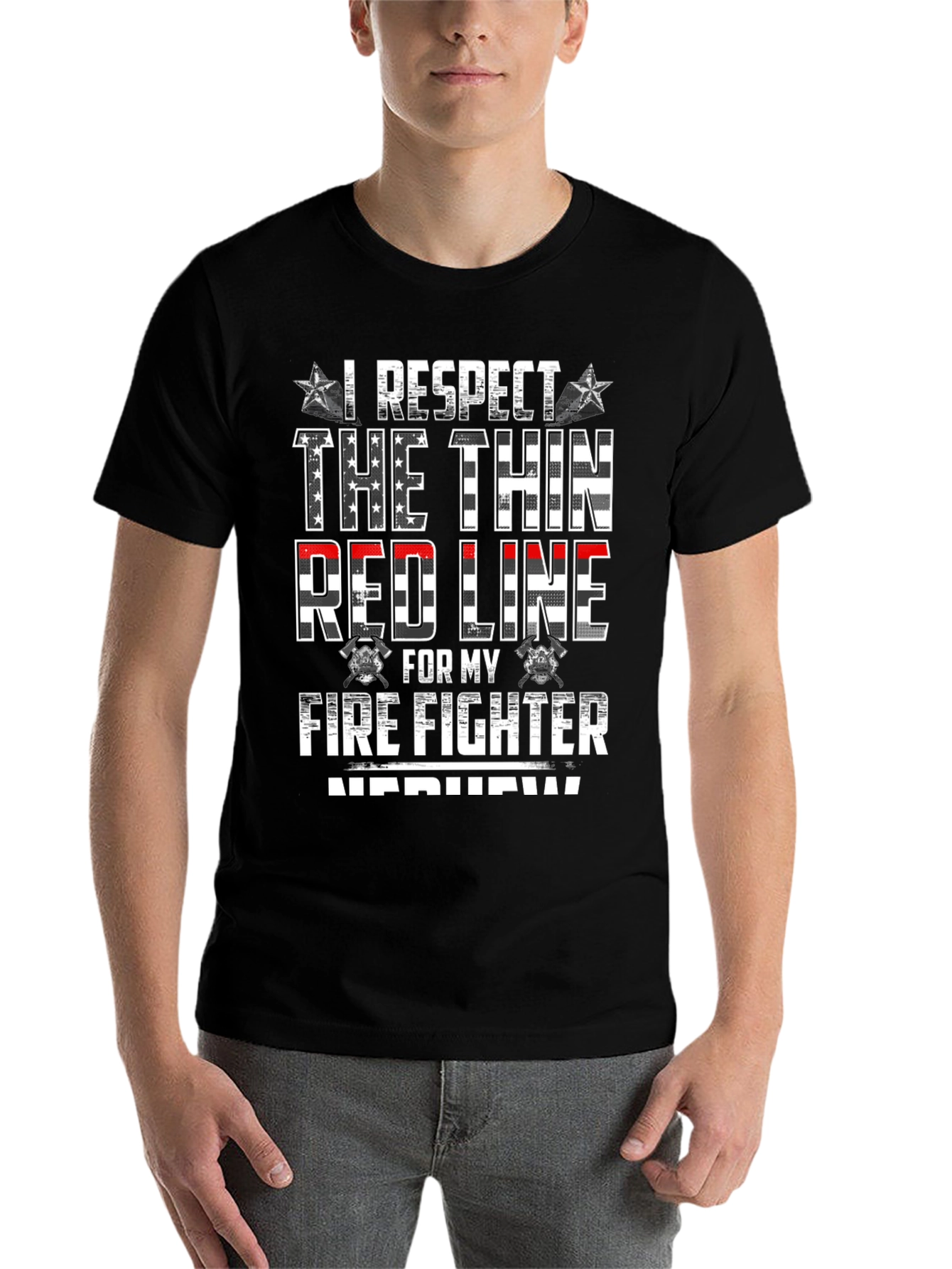 I Respect The Thin Red Line Firefighter T-Shirt - 7