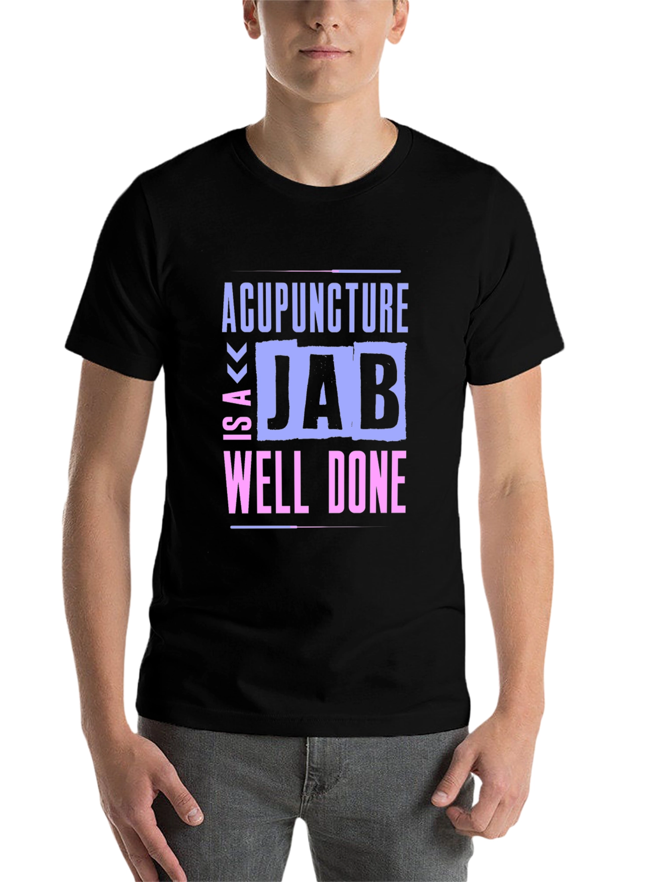 Black Acupuncture Well Done Black Graphic Tee view 7