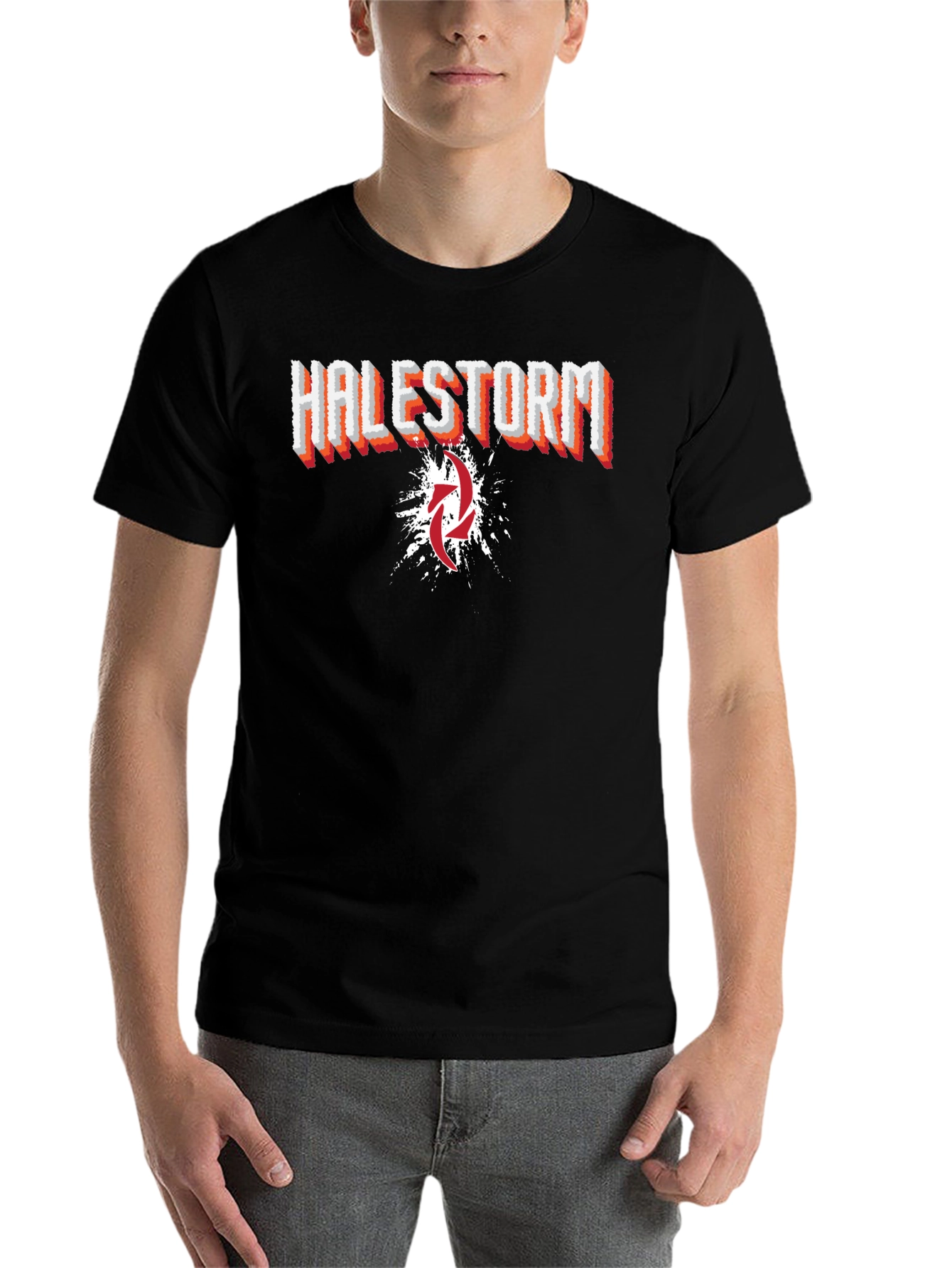 Black Halestorm Band Graphic Print Black T-Shirt view 7
