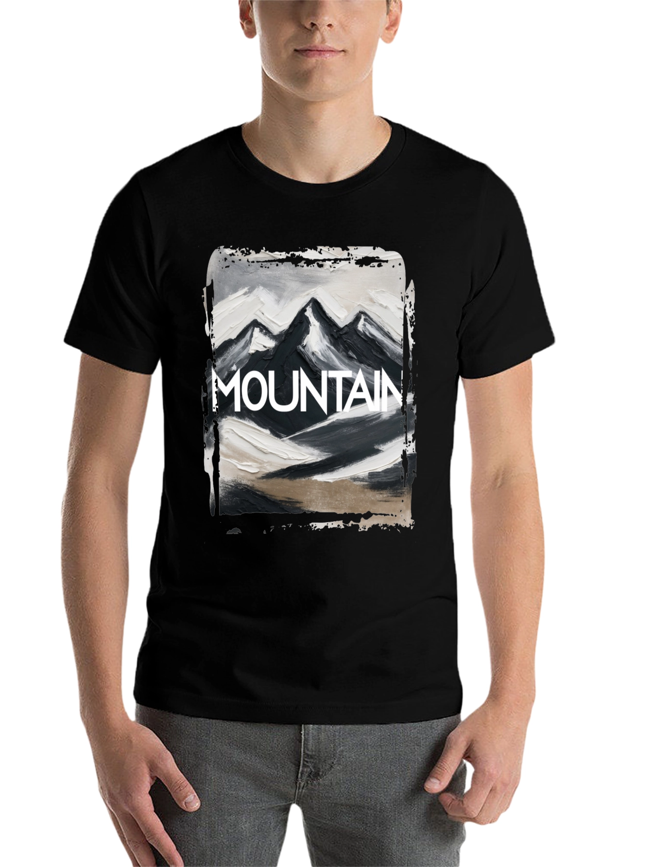 Black Mountain Graphic Tee - Black Cotton Blend view 7