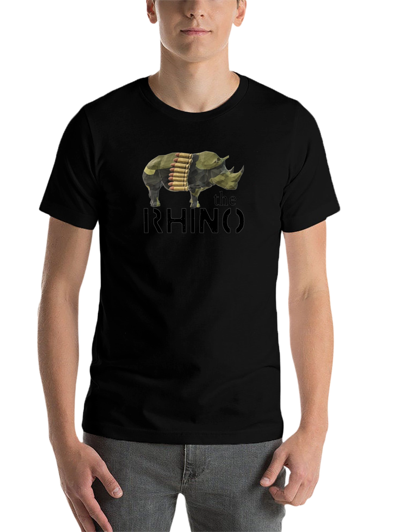 Black The Rhino Graphic T-Shirt - Men's Black Tee view 7