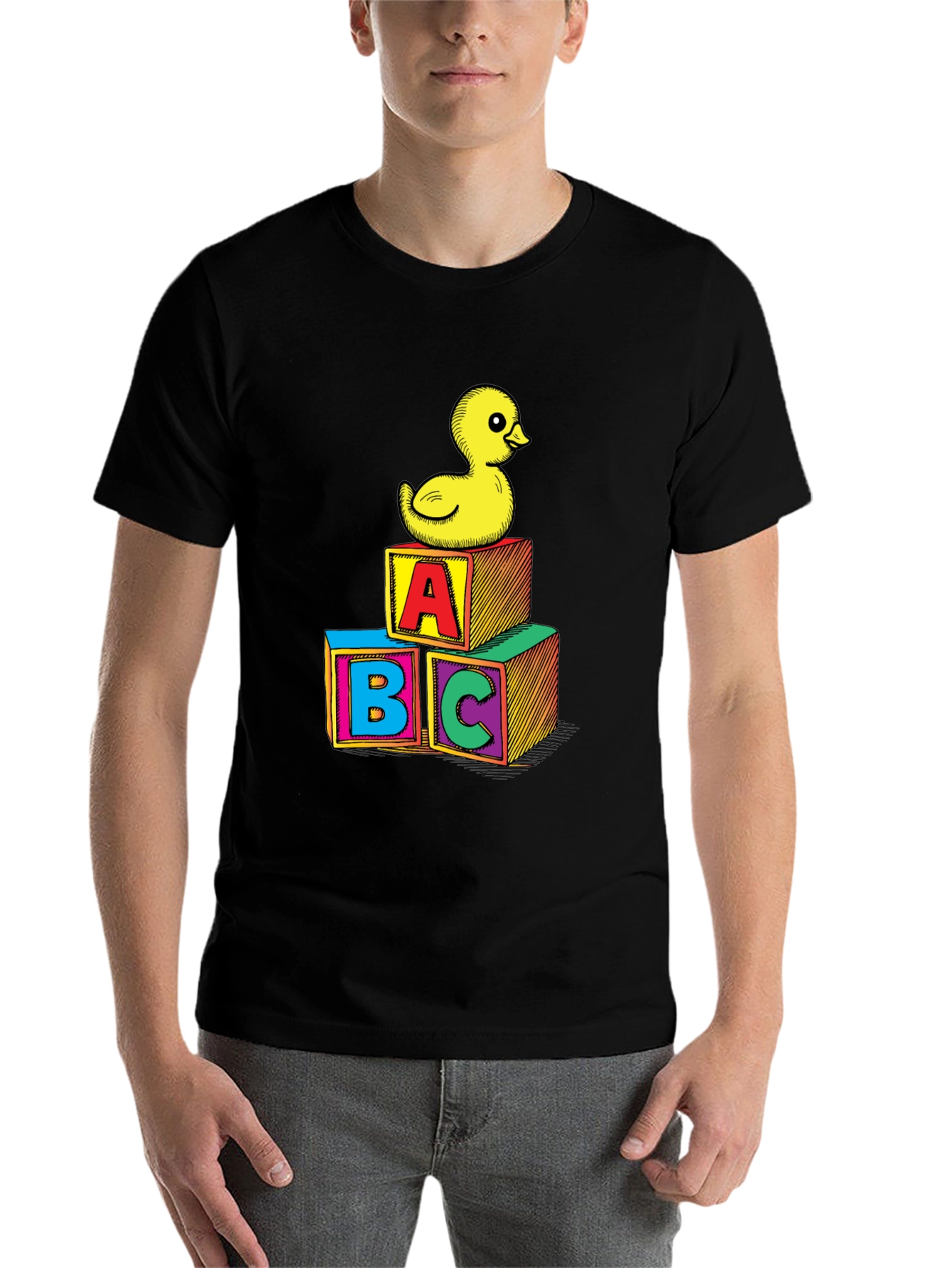 Black Duck & ABC Blocks Graphic Tee view 7