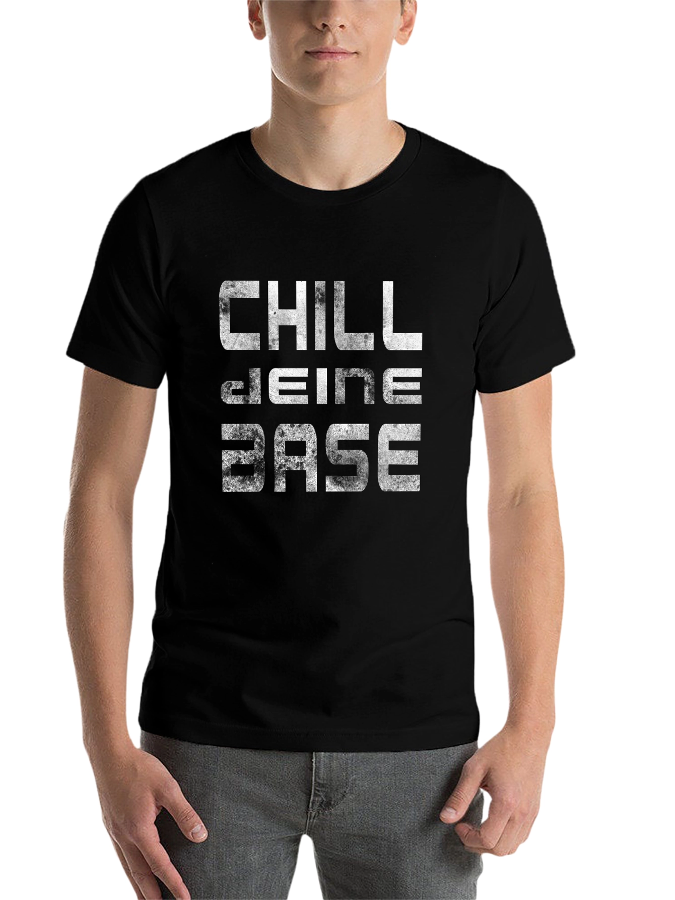 Black Chill Deine Base Men's Black Graphic T-Shirt view 7