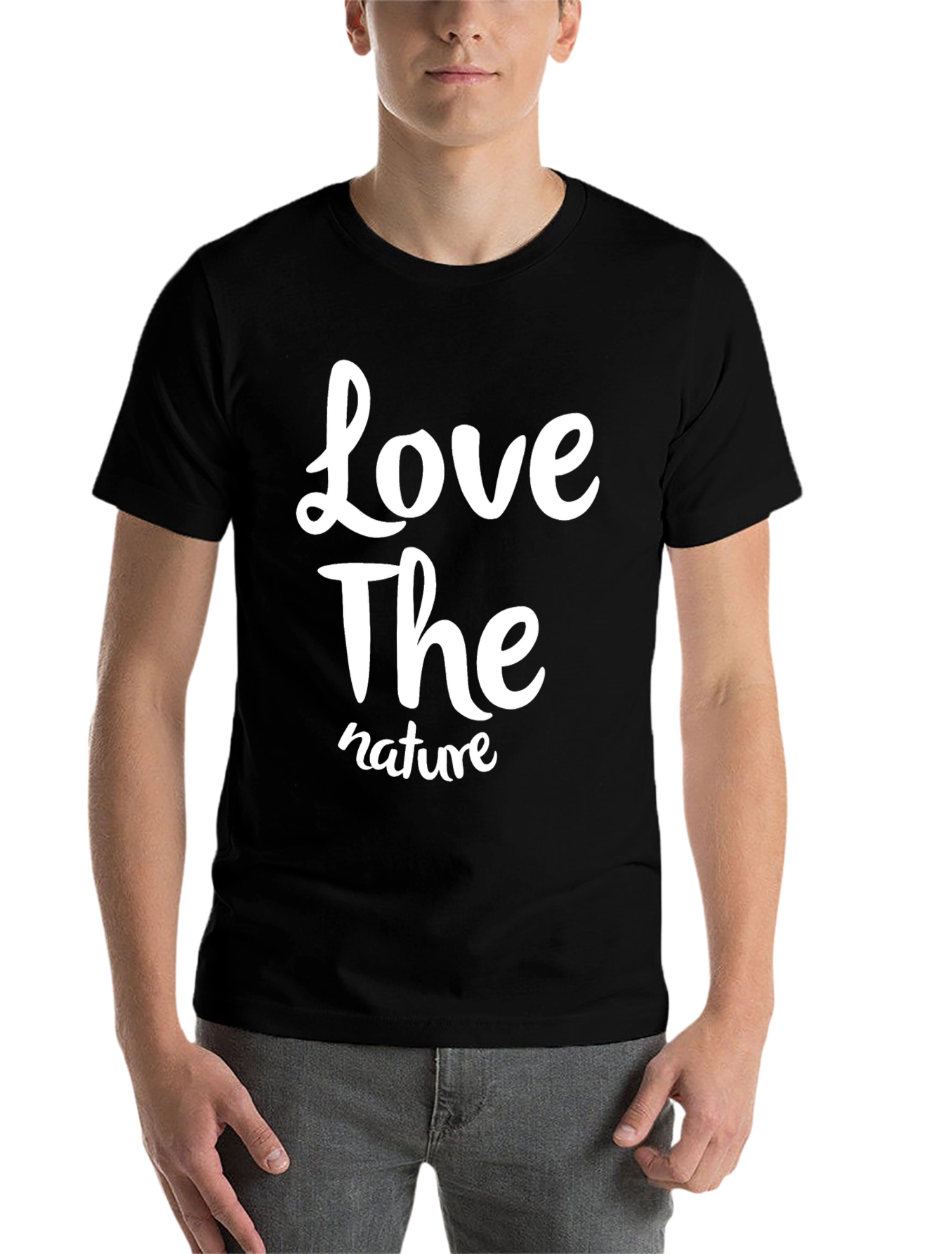 Black Love the Nature Graphic Tee - Eco-Friendly Style view 7