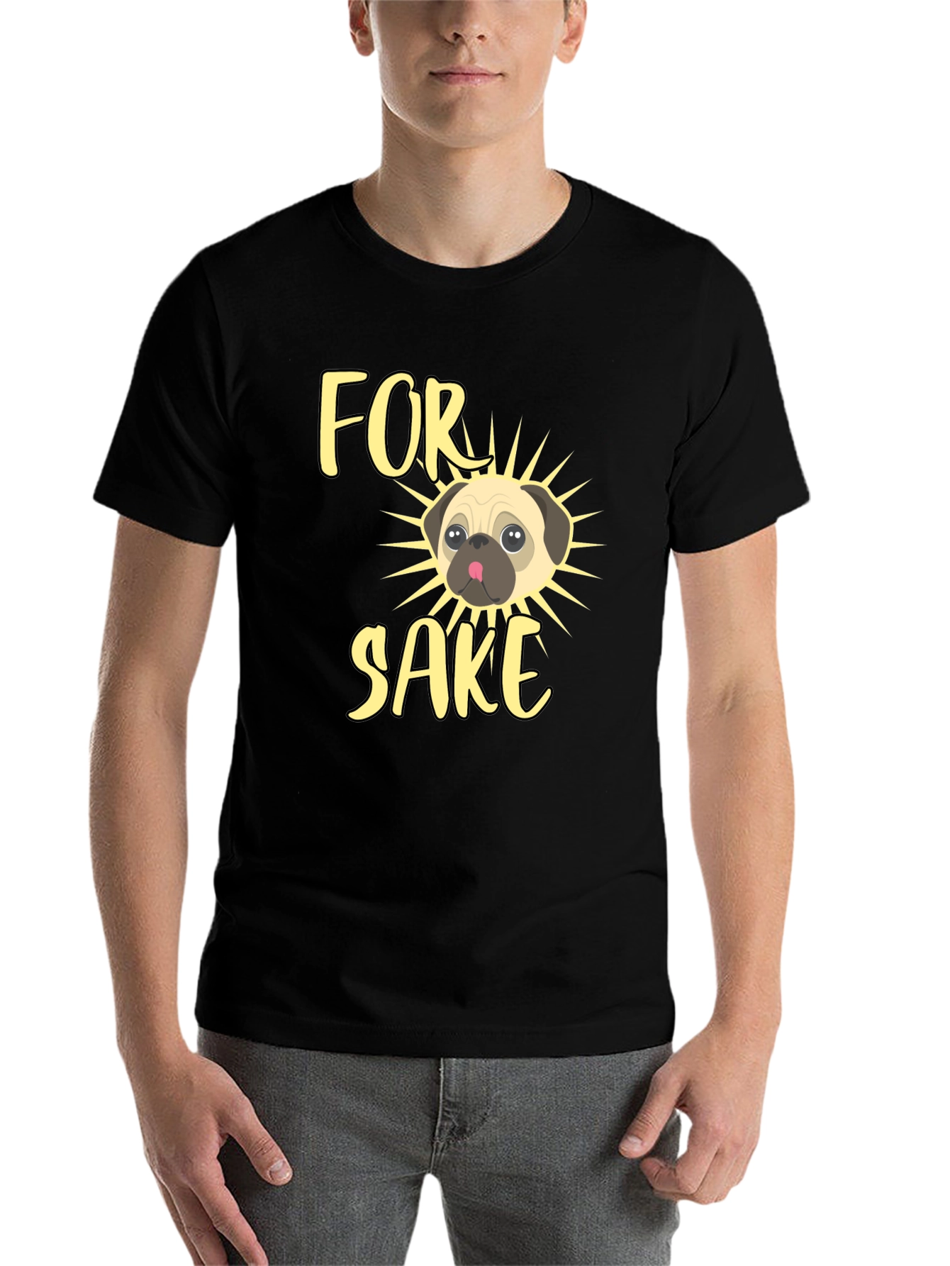 Black For Pug's Sake Men's Graphic Tee view 7