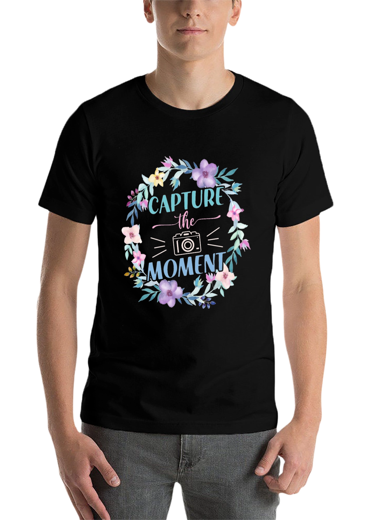 Black Capture the Moment Floral T-Shirt view 7