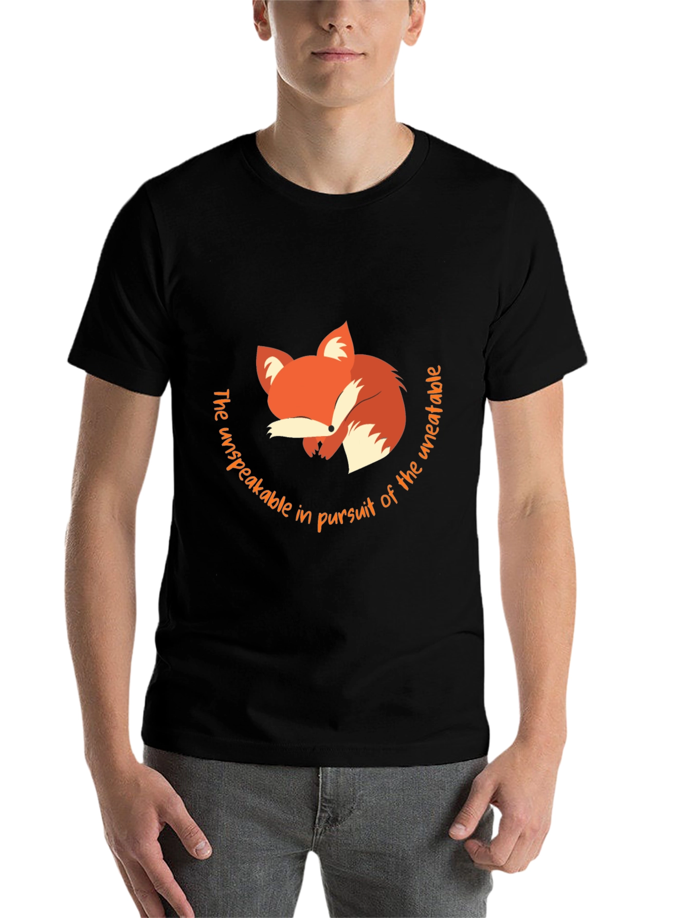 Black Fox Graphic Tee -  Unspeakable Pursuit T-Shirt view 7