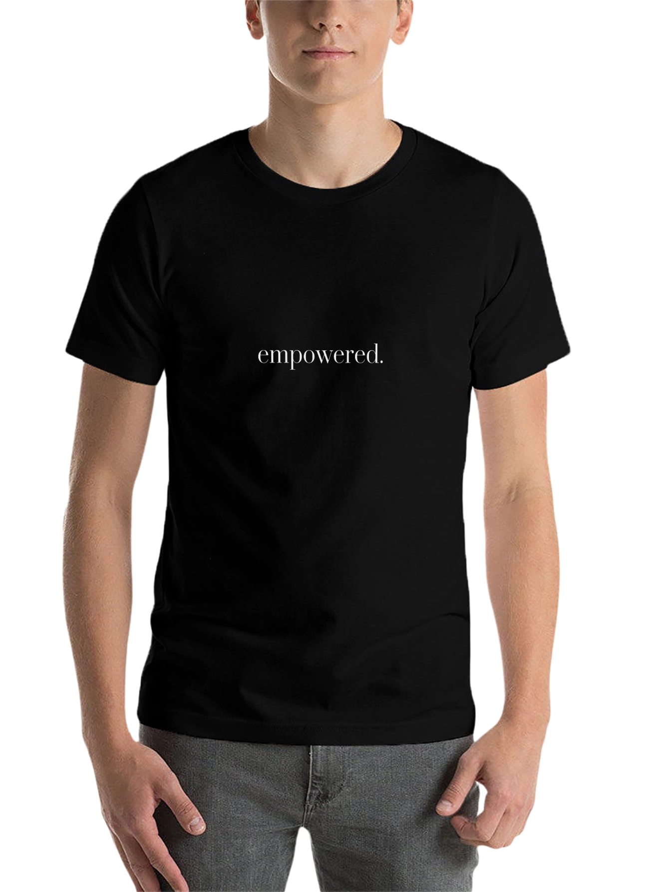 Black Empowered Tee - Minimalist Graphic T-Shirt view 7