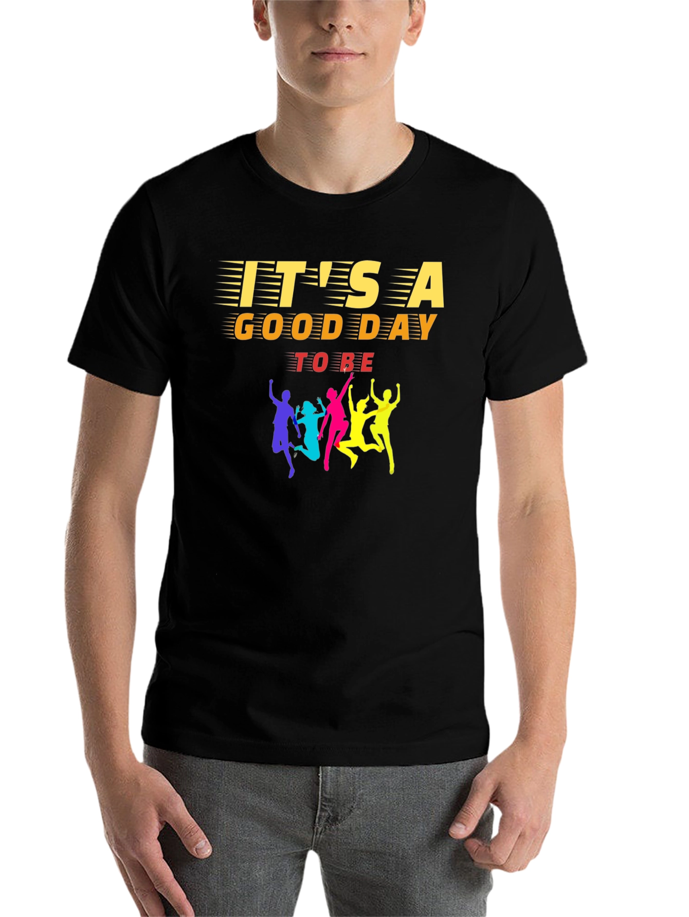 Black It's A Good Day To Be T-Shirt Black Crewneck Graphic Tee view 7