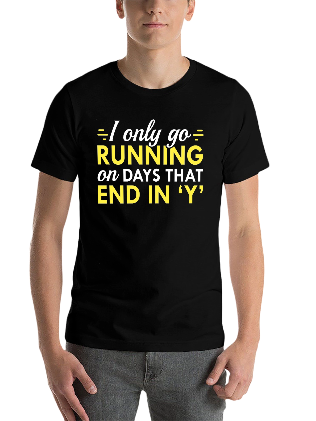 Black Funny Running Days T-Shirt view 7