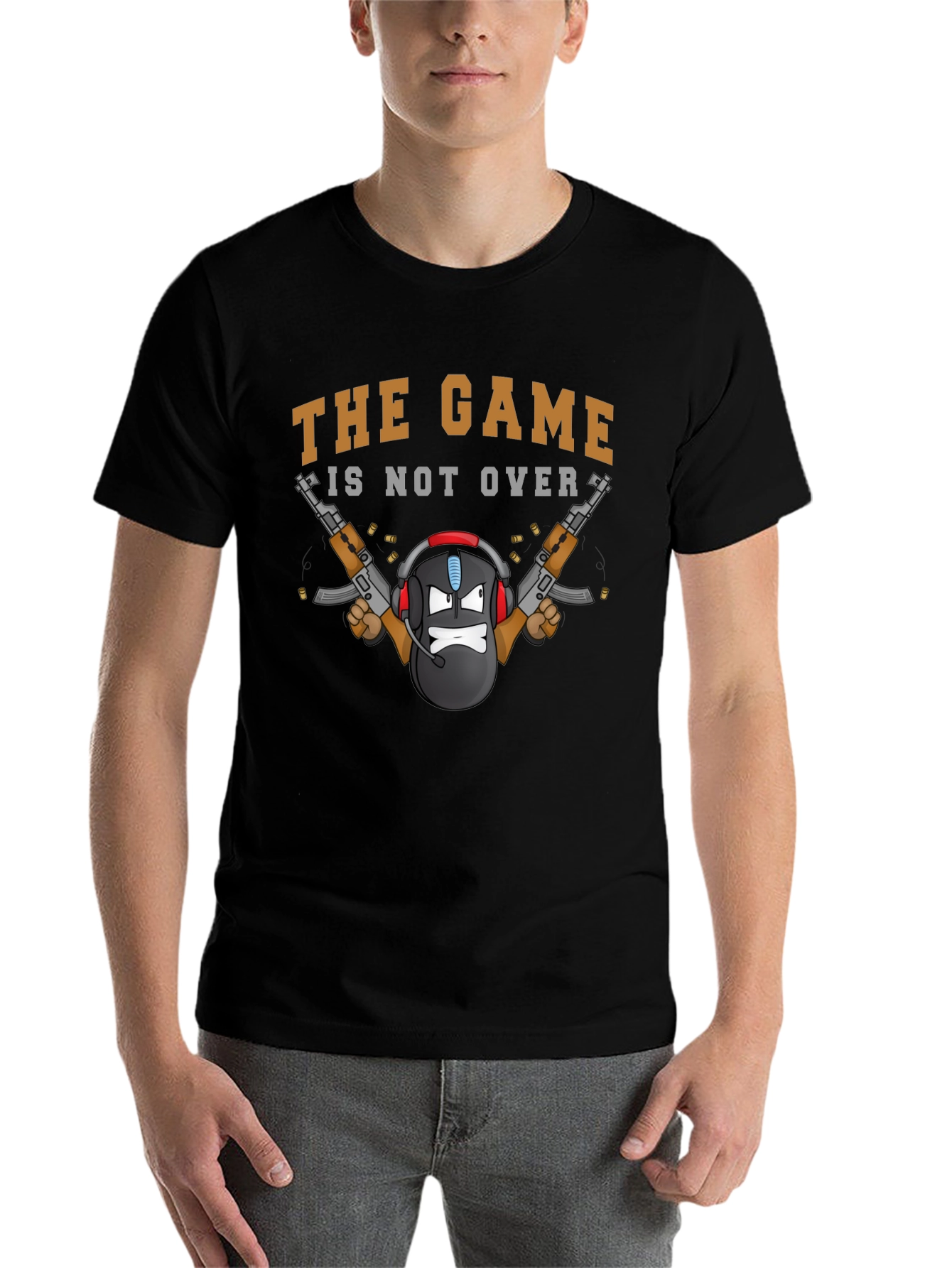 Black The Game Is Not Over T-Shirt view 7