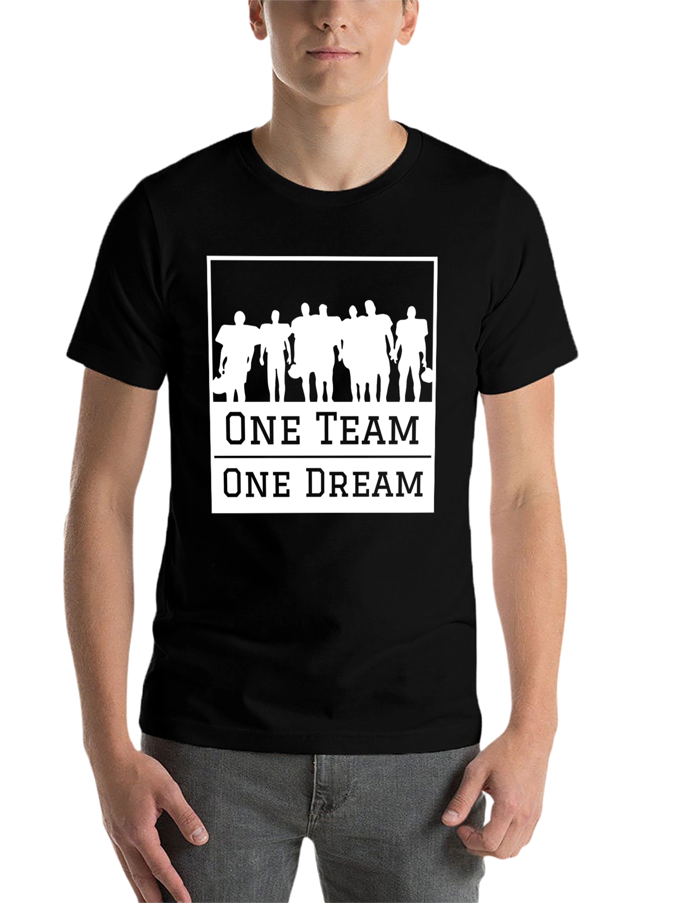 Black One Team One Dream Graphic T-Shirt view 7